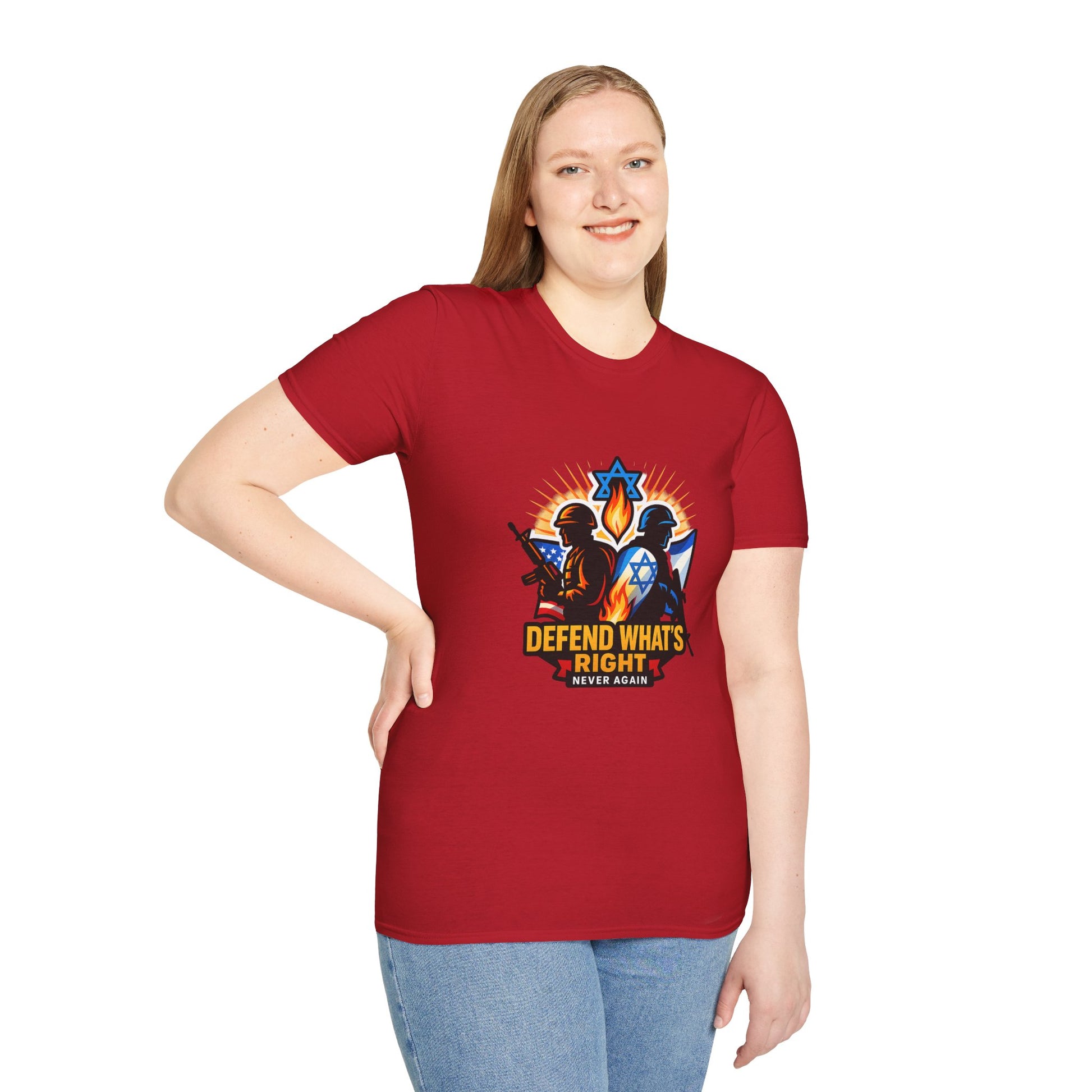 Defend What's Right Unisex Softstyle T-Shirt - American Zionist
