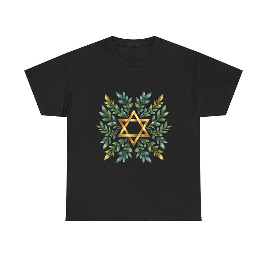 Star of David Wreath Unisex Heavy Cotton Tee - American Zionist