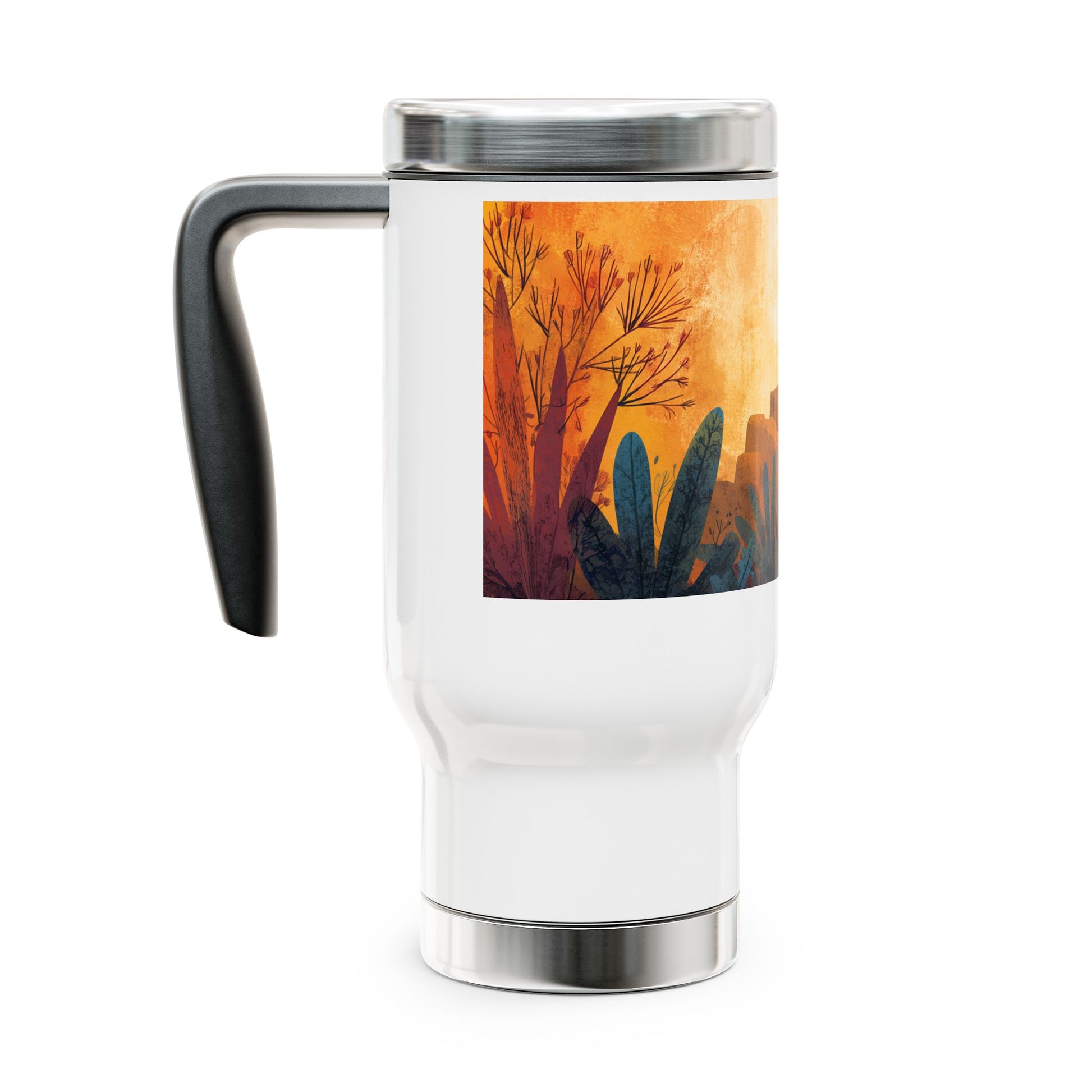 Jerusalem Adventurer Stainless Steel Travel Mug with Handle, 14oz - American Zionist