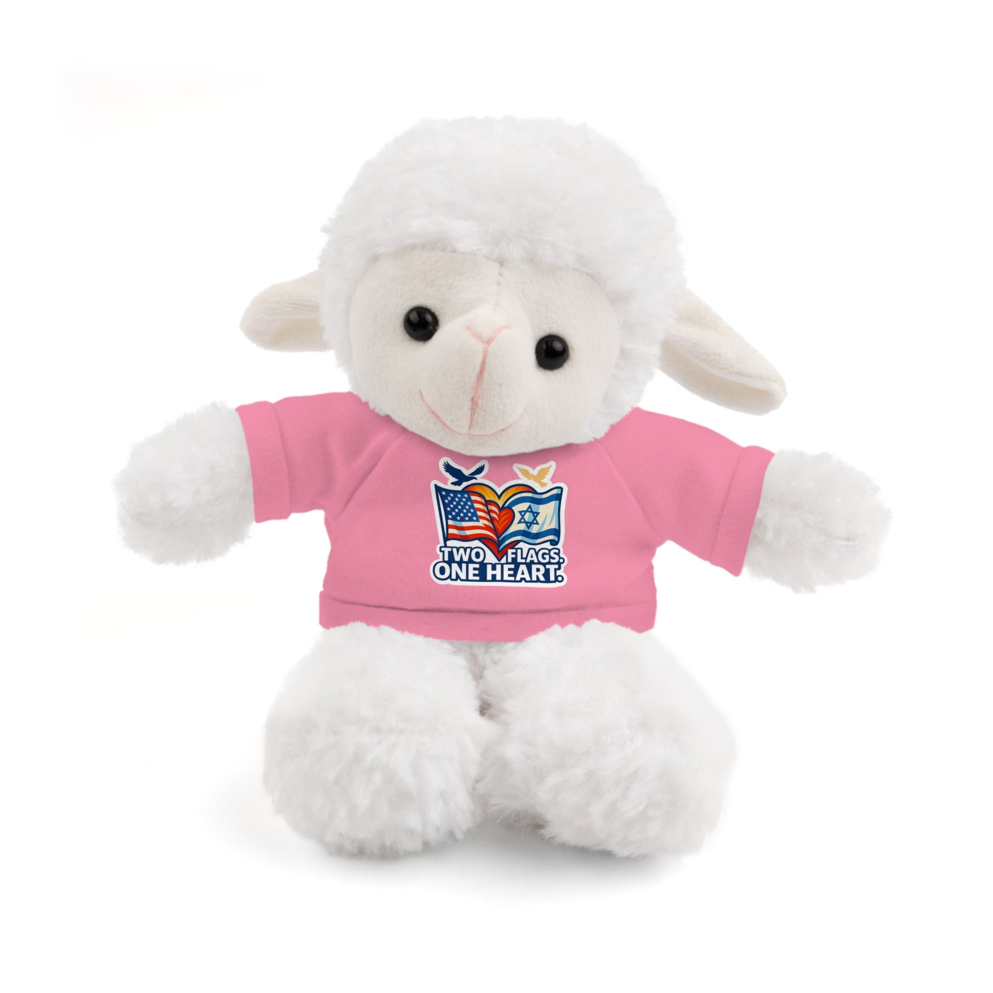 Two Flags. One Heart Stuffed Animals with Tee - American Zionist