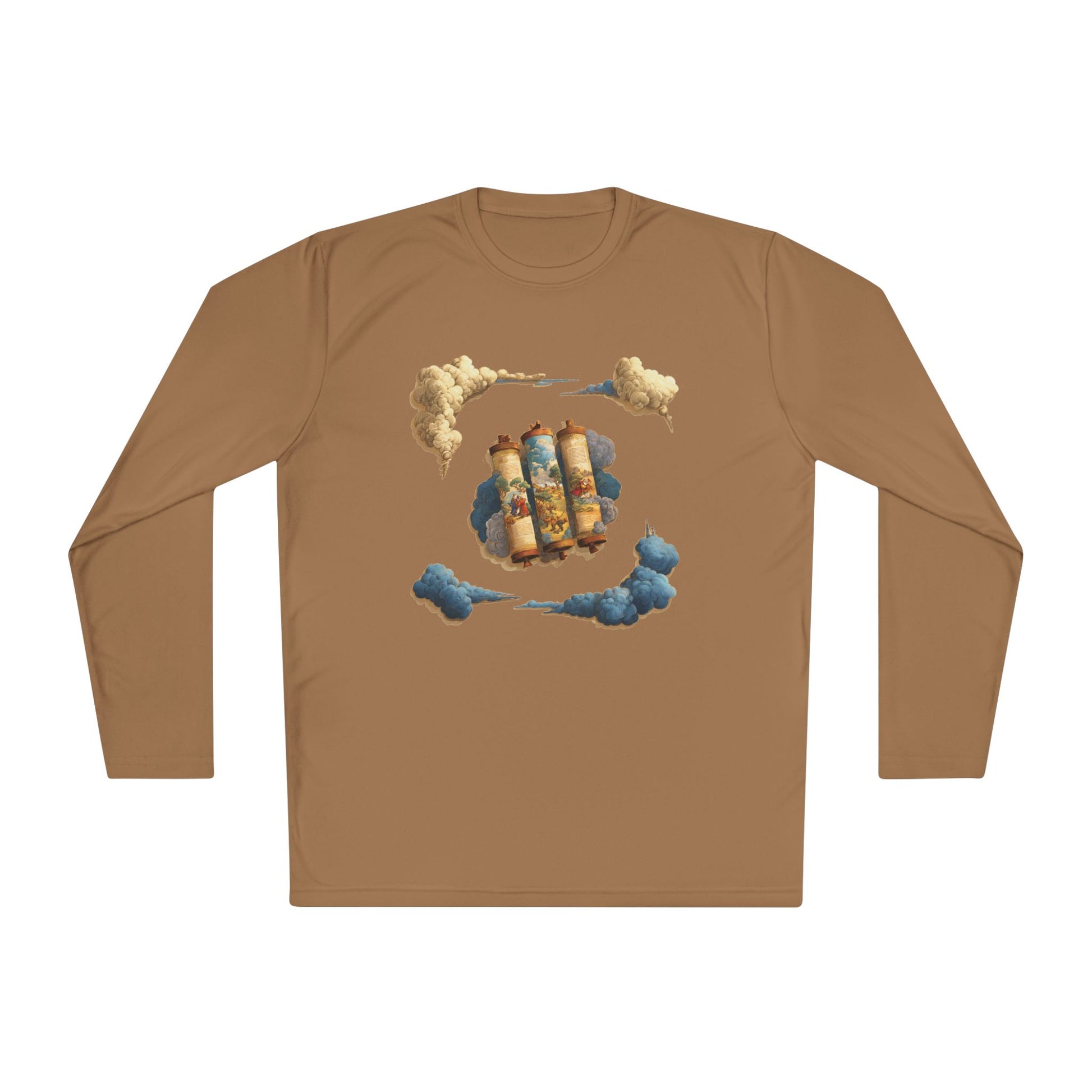 Cloudy Scroll of Moses Unisex Lightweight Long Sleeve Tee - American Zionist