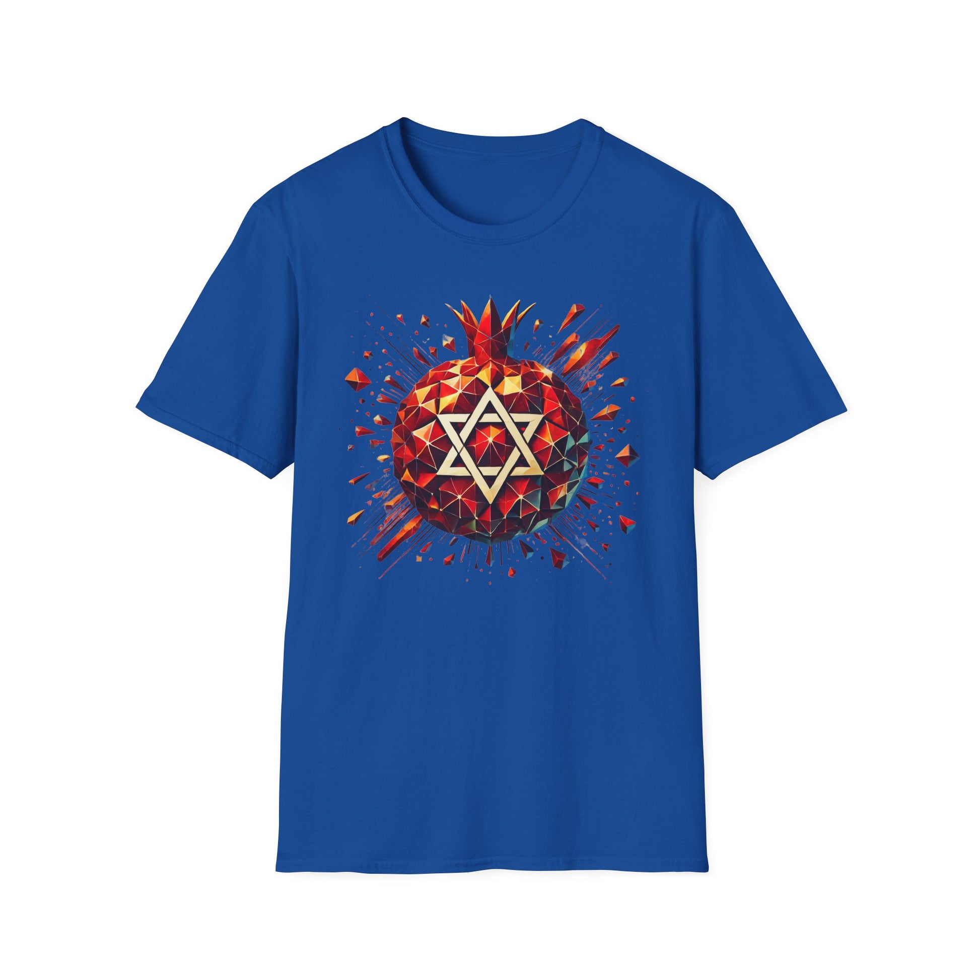 Pomegranate Star of David Unisex Softstyle T-Shirt - American Zionist
