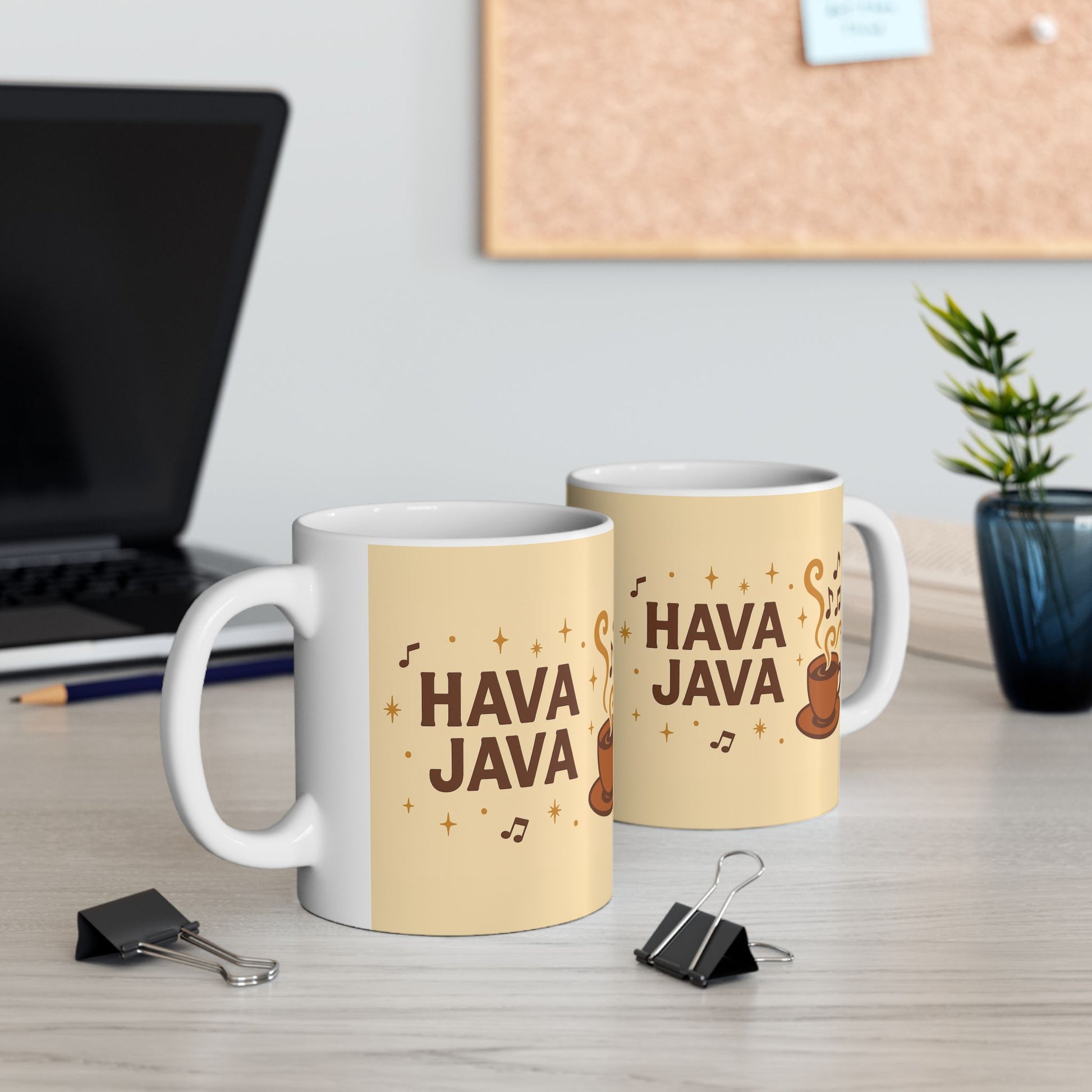 Hava Java Ceramic Mug 11oz, 15oz - American Zionist