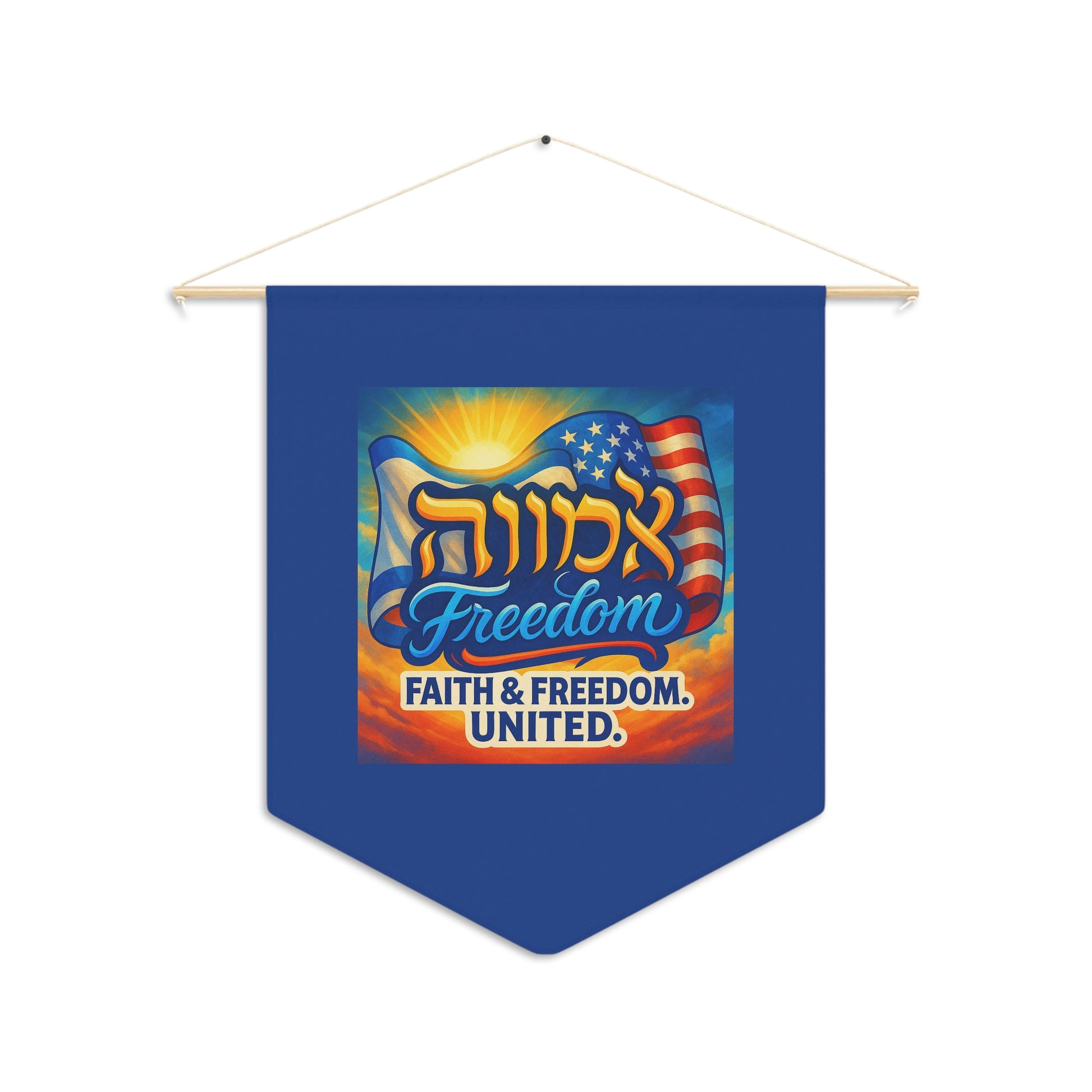 Faith Freedom United Pennant - American Zionist