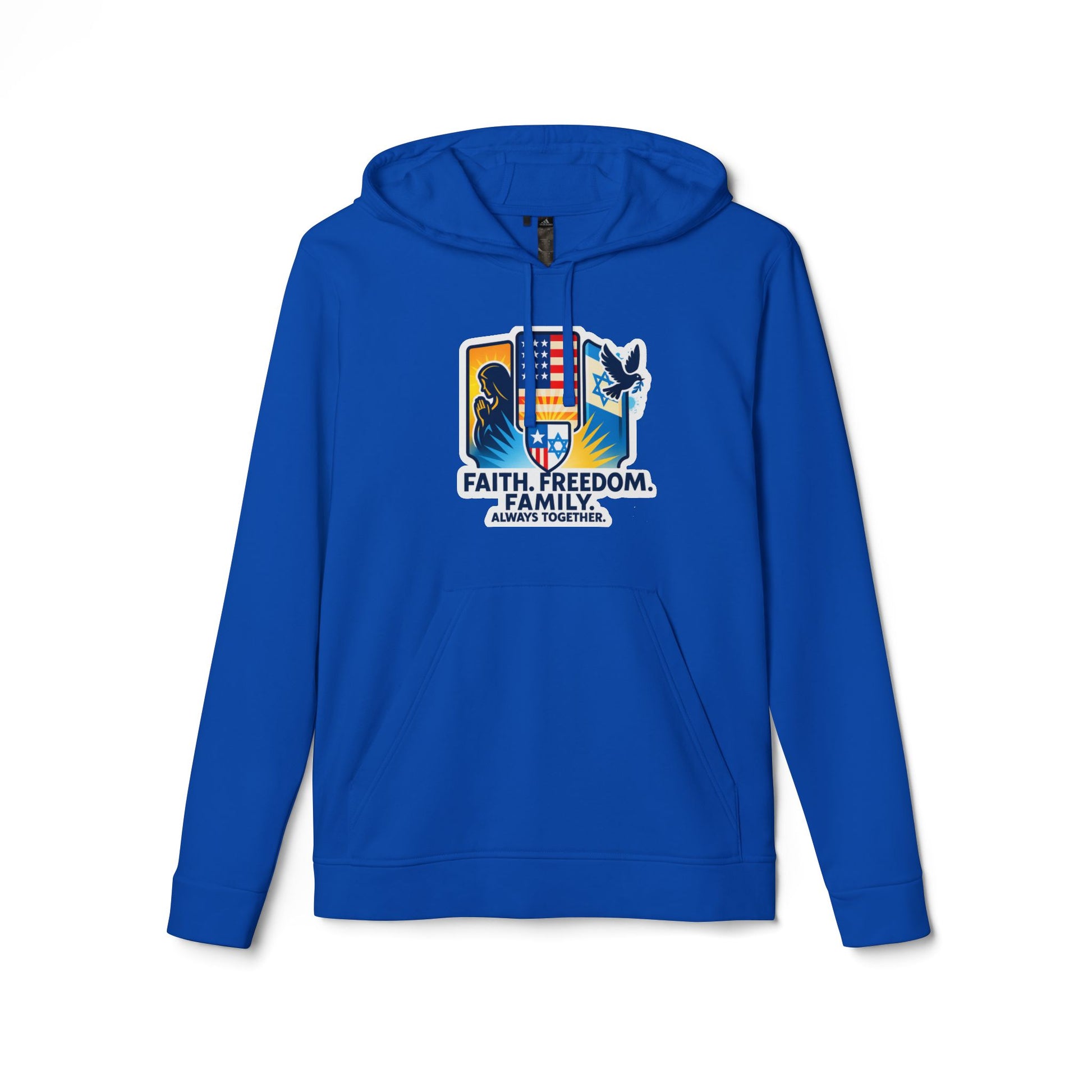 Faith Freedom Family adidas Unisex Fleece Hoodie - American Zionist