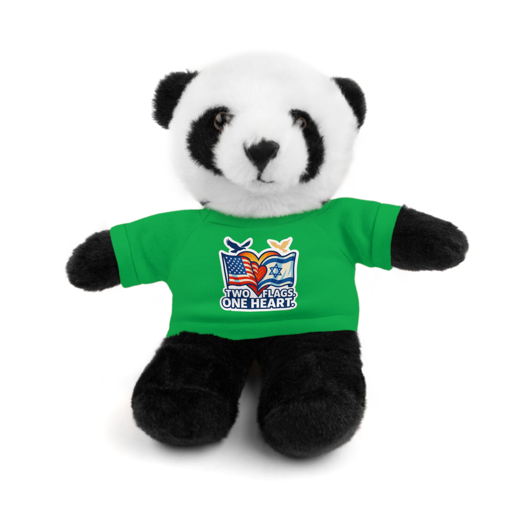 Two Flags. One Heart Stuffed Animals with Tee - American Zionist