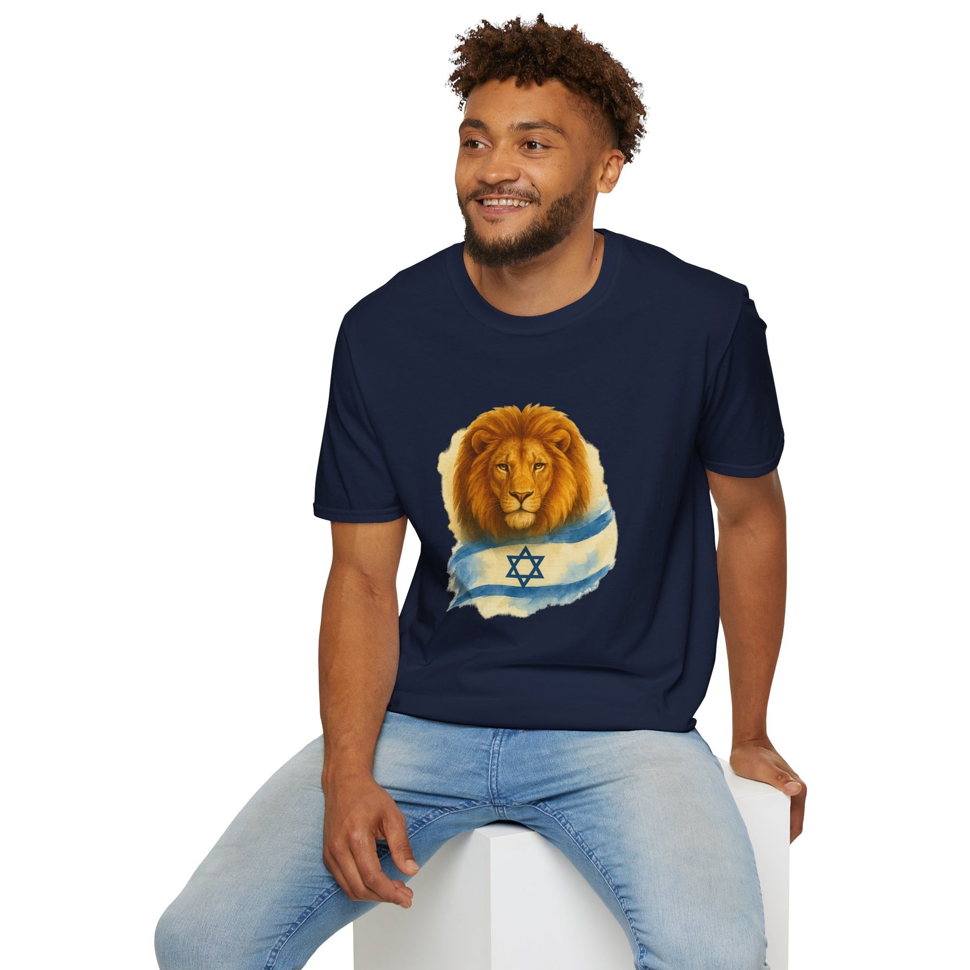 Lion Of Israel Unisex Softstyle T-Shirt - American Zionist