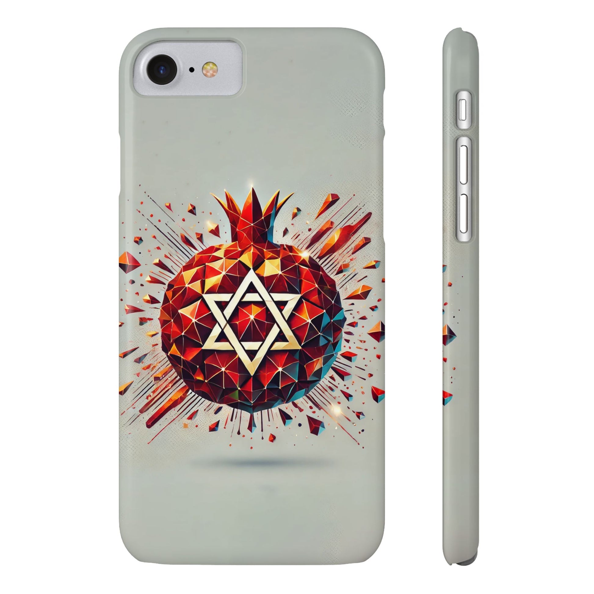 Pomegranate Star of David Slim Phone Cases - American Zionist