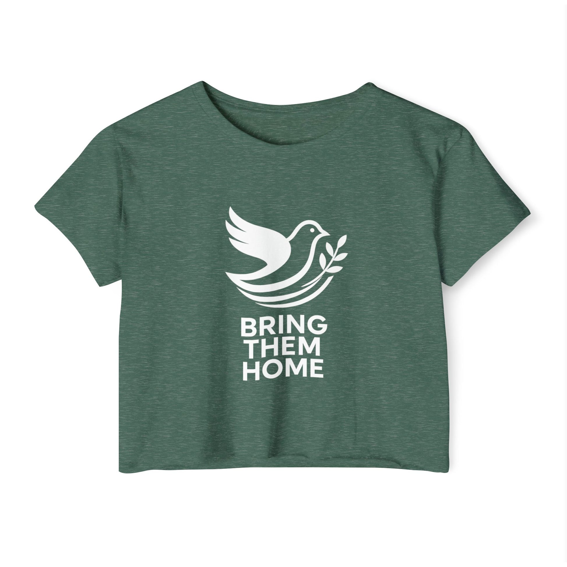 Dove Bring Them Home Women's Festival Crop Top - American Zionist