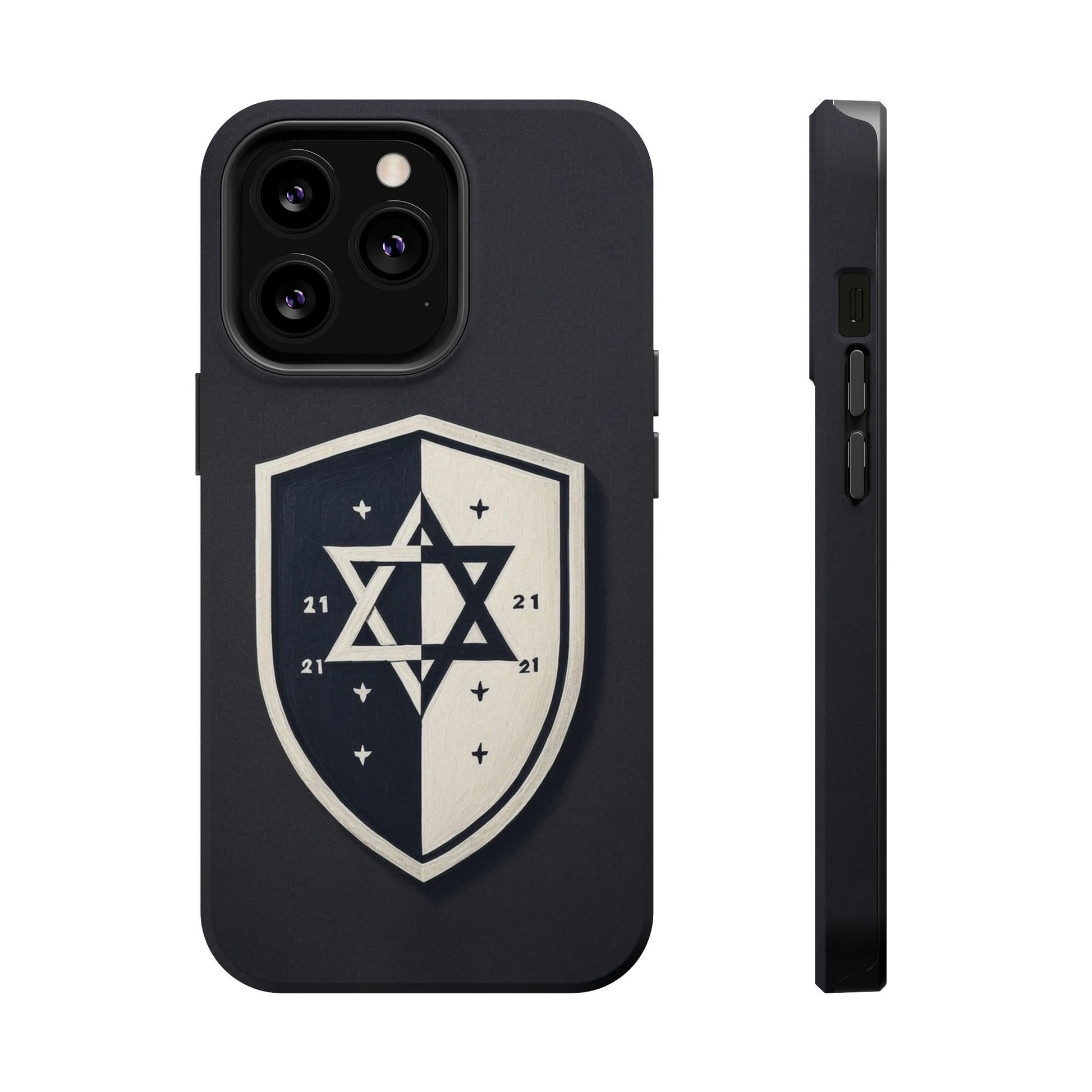 Black and White Shield Magnetic Tough Cases - American Zionist