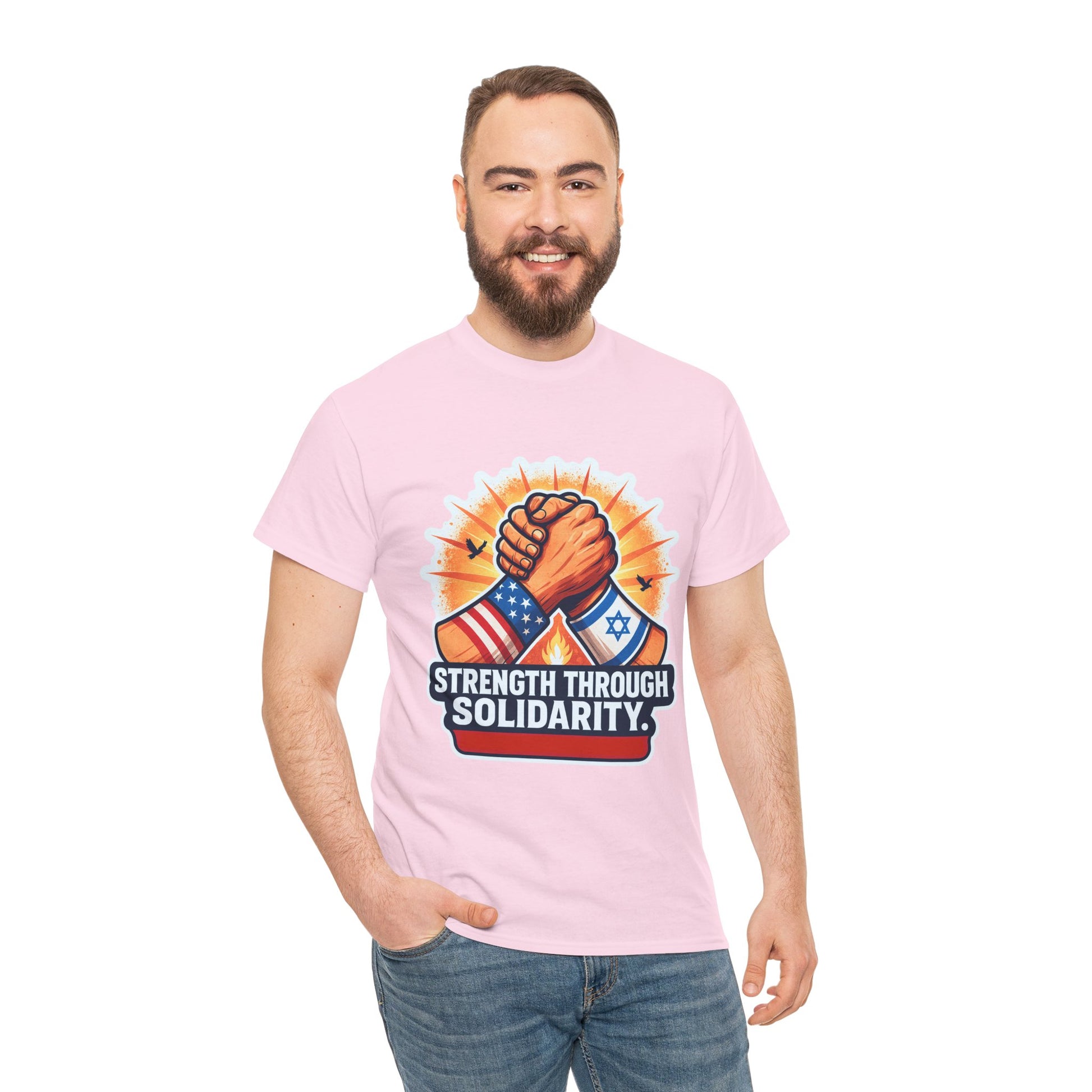 Strength Through Solidarity Unisex Heavy Cotton Tee - American Zionist