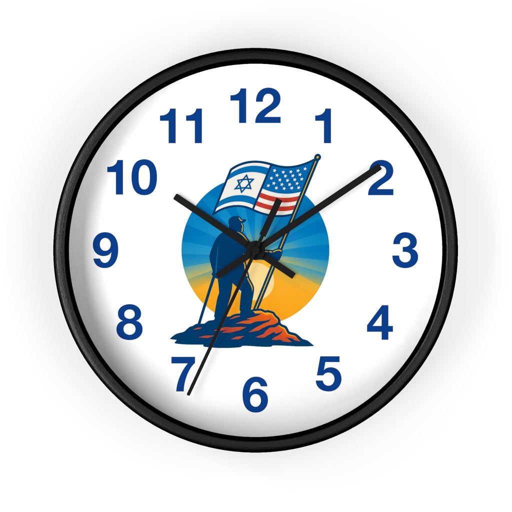 Grandpa Stands Tall Wall Clock - American Zionist