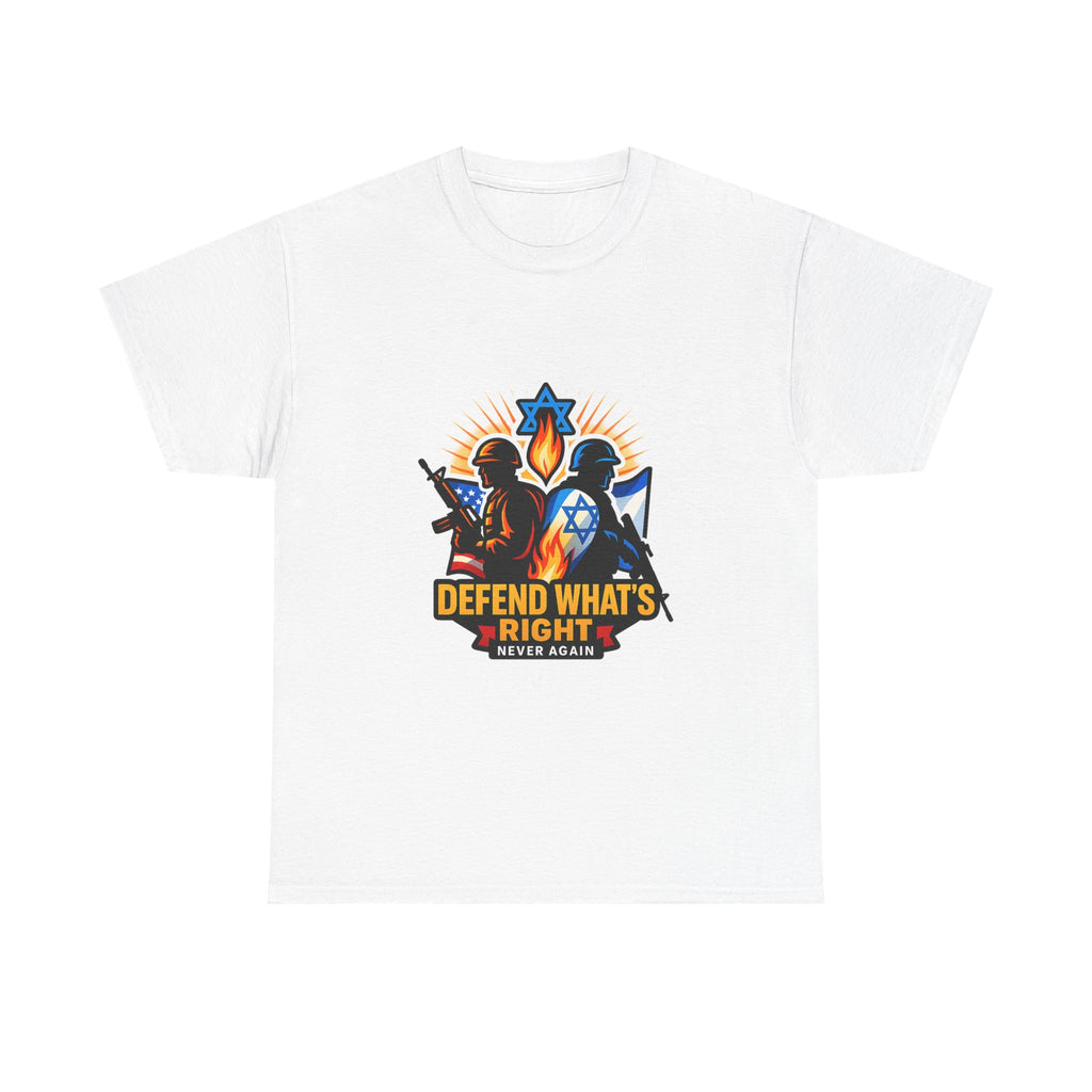 Defend Whats Right Unisex Heavy Cotton Tee - American Zionist