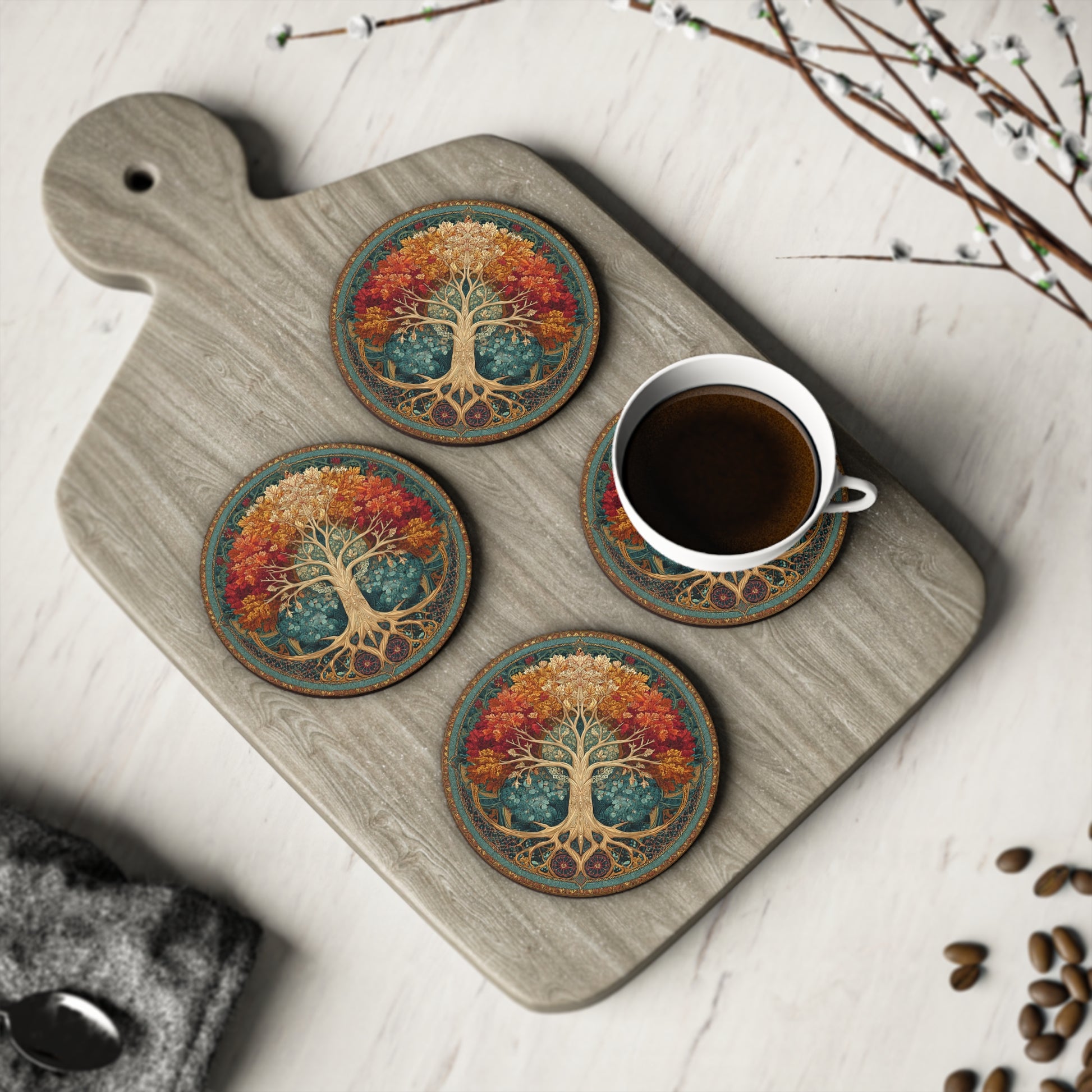Autumn Radiance Coasters - American Zionist