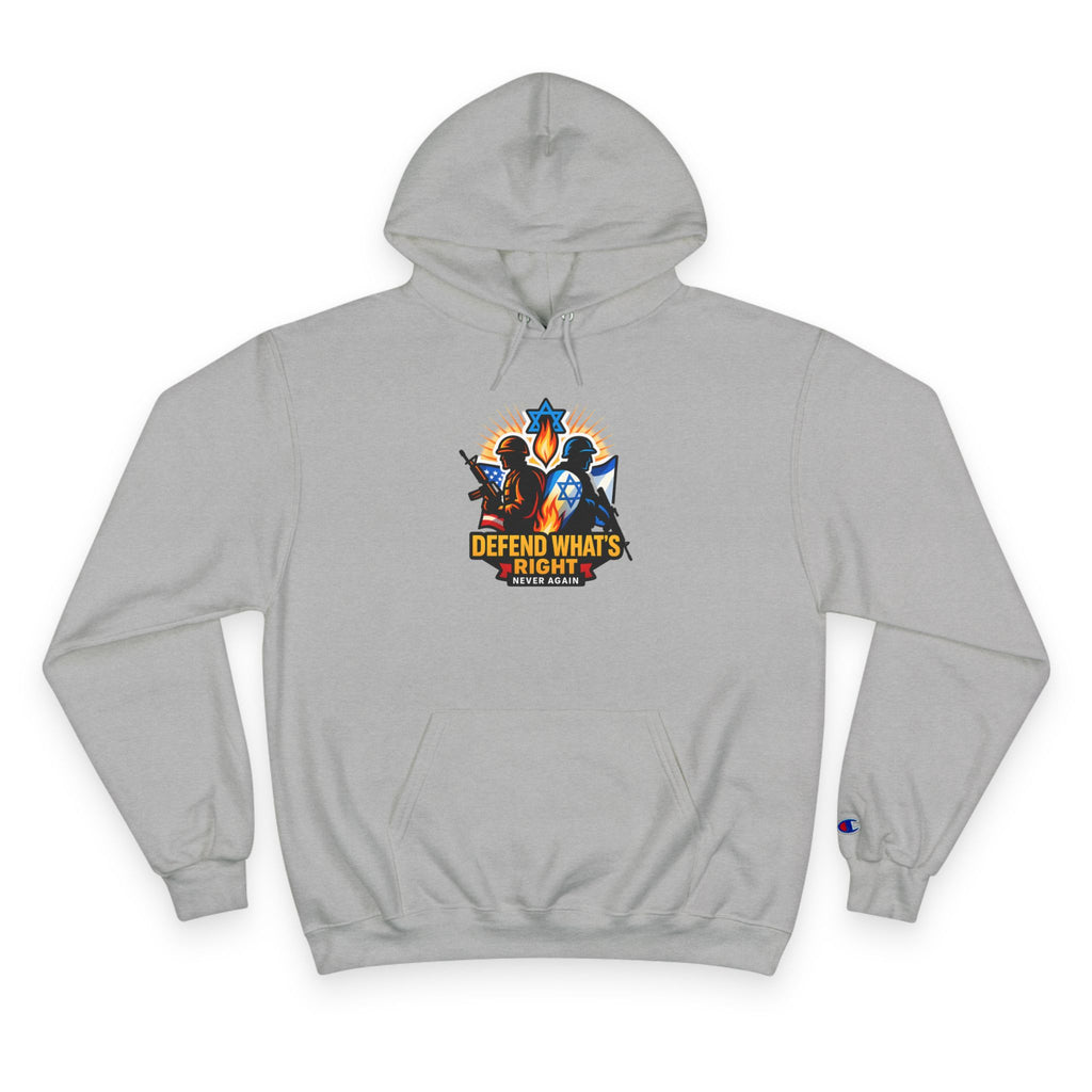 Defend What's Right Champion Hoodie - American Zionist