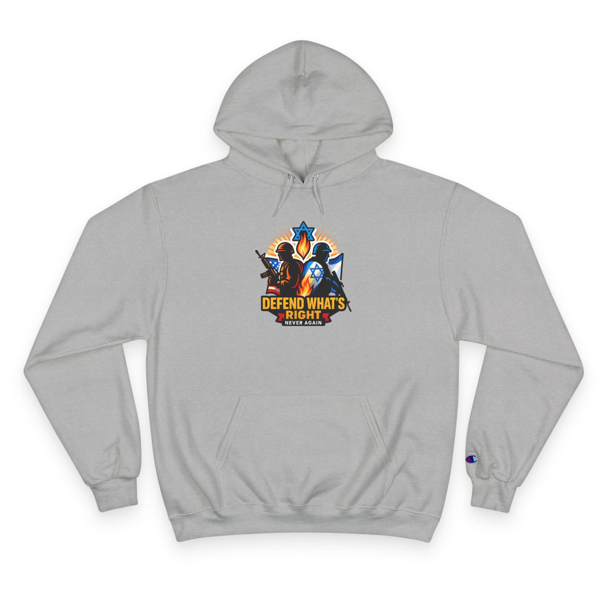 Defend What's Right Champion Hoodie - American Zionist