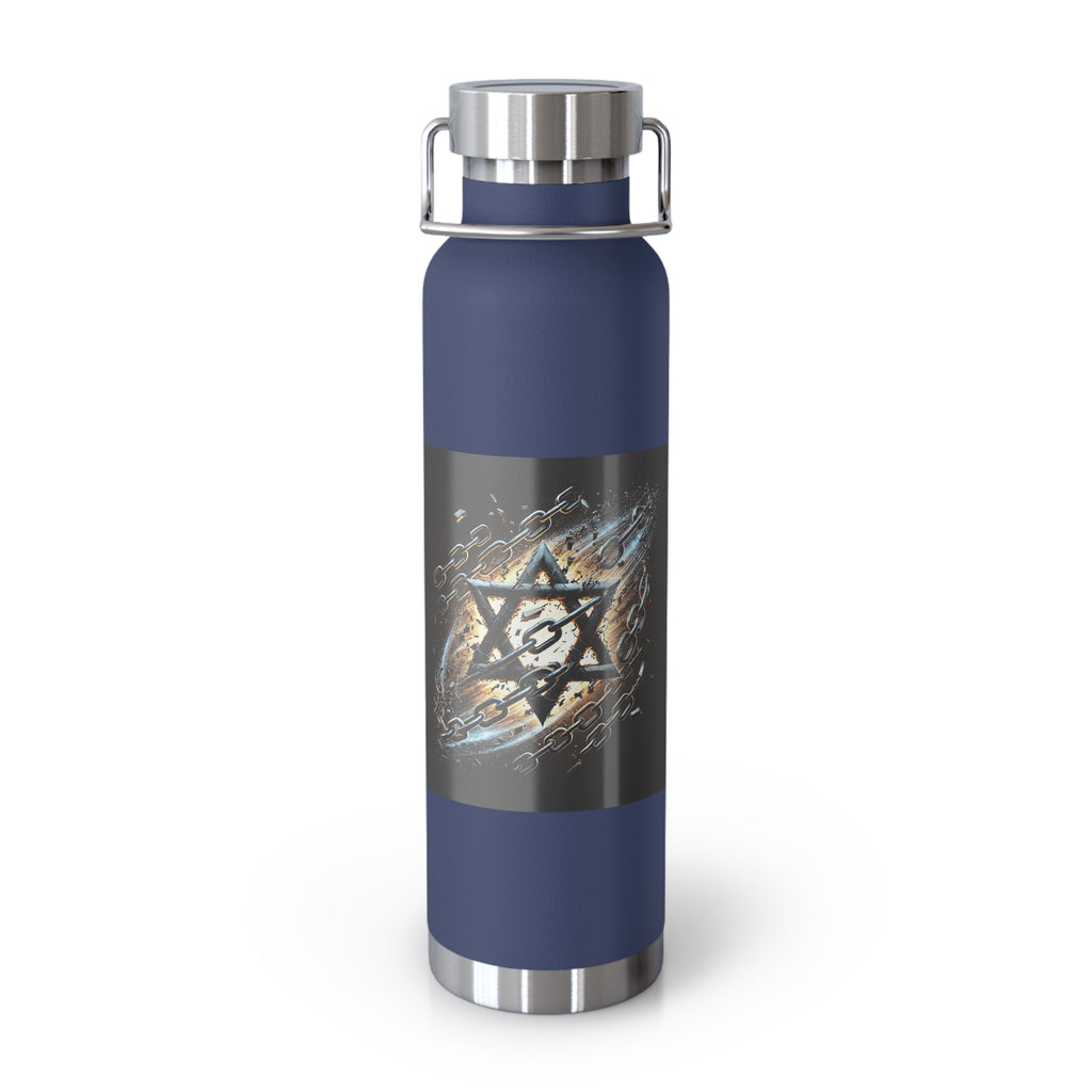 Galaxy Star of David Copper Vacuum Insulated Bottle, 22oz - American Zionist
