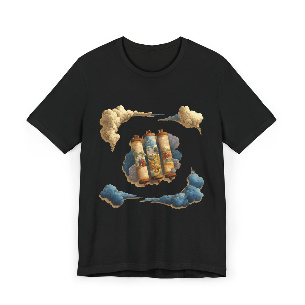 Cloudy Scroll of Moses Unisex Jersey T-Shirt - American Zionist
