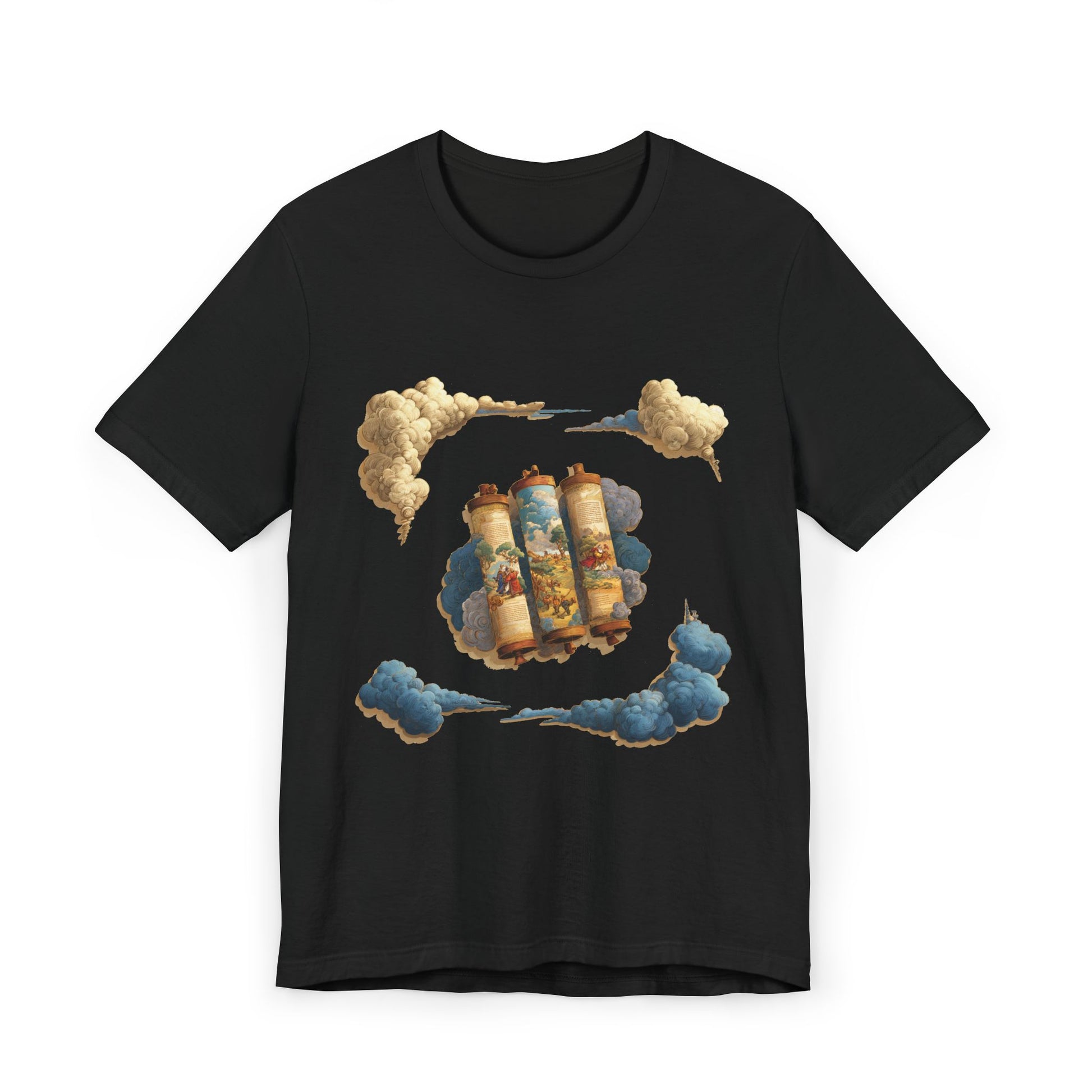 Cloudy Scroll of Moses Unisex Jersey T-Shirt - American Zionist