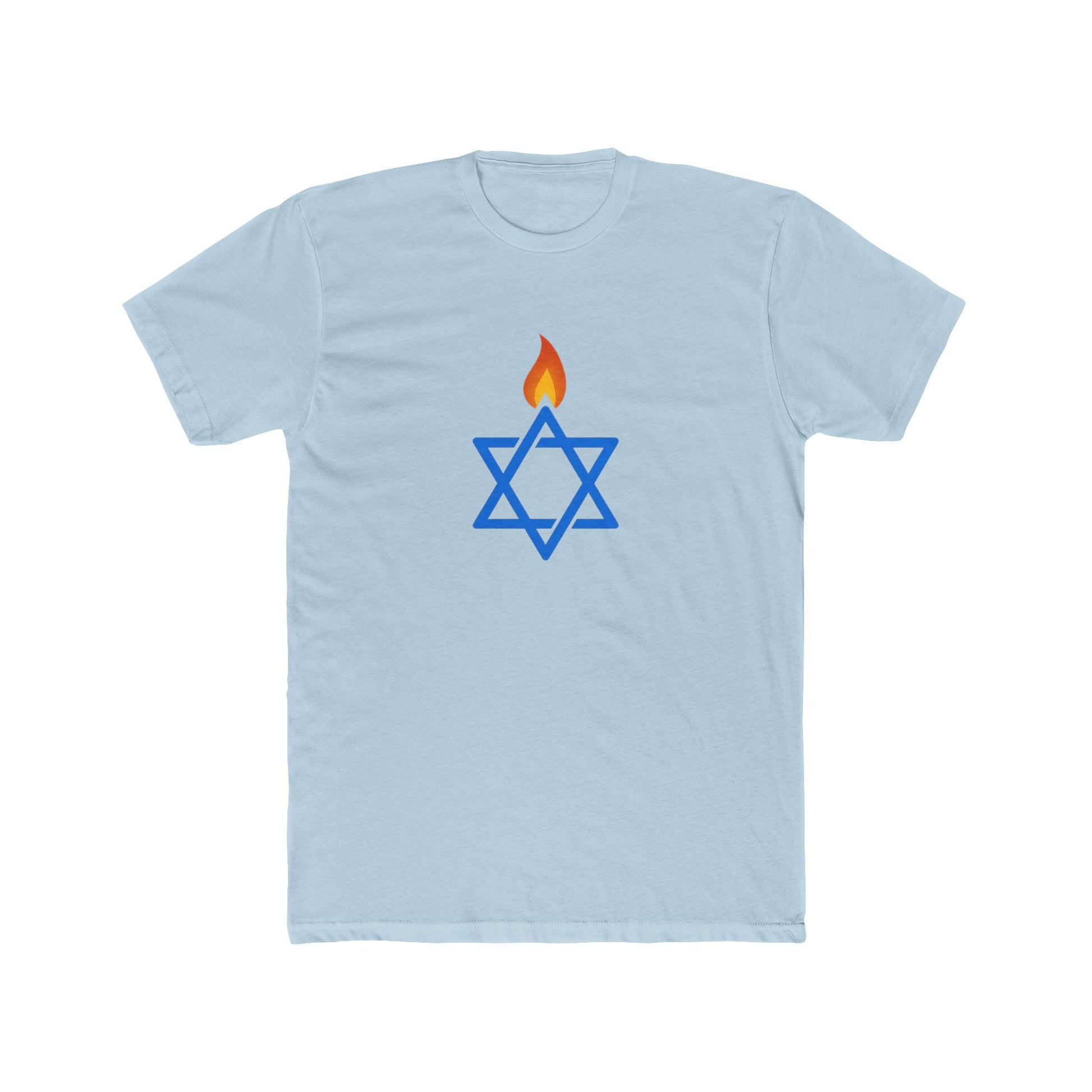Fire Stars Of David Unisex Cotton Crew Tee - American Zionist