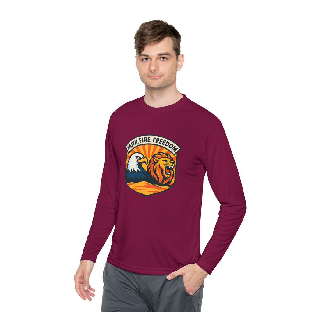 Lions Eagles Rise Unisex Lightweight Long Sleeve Tee - American Zionist