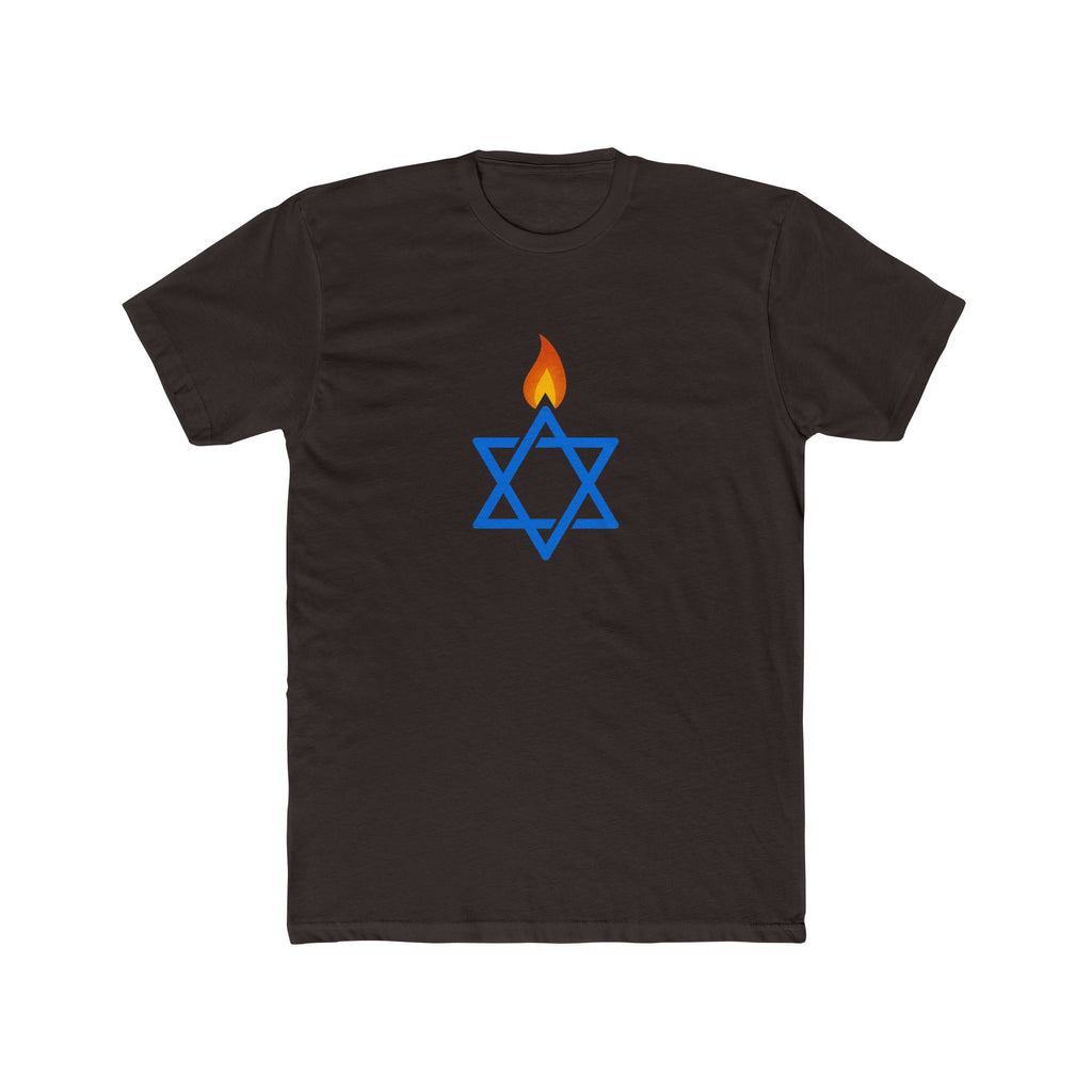Fire Stars Of David Unisex Cotton Crew Tee - American Zionist