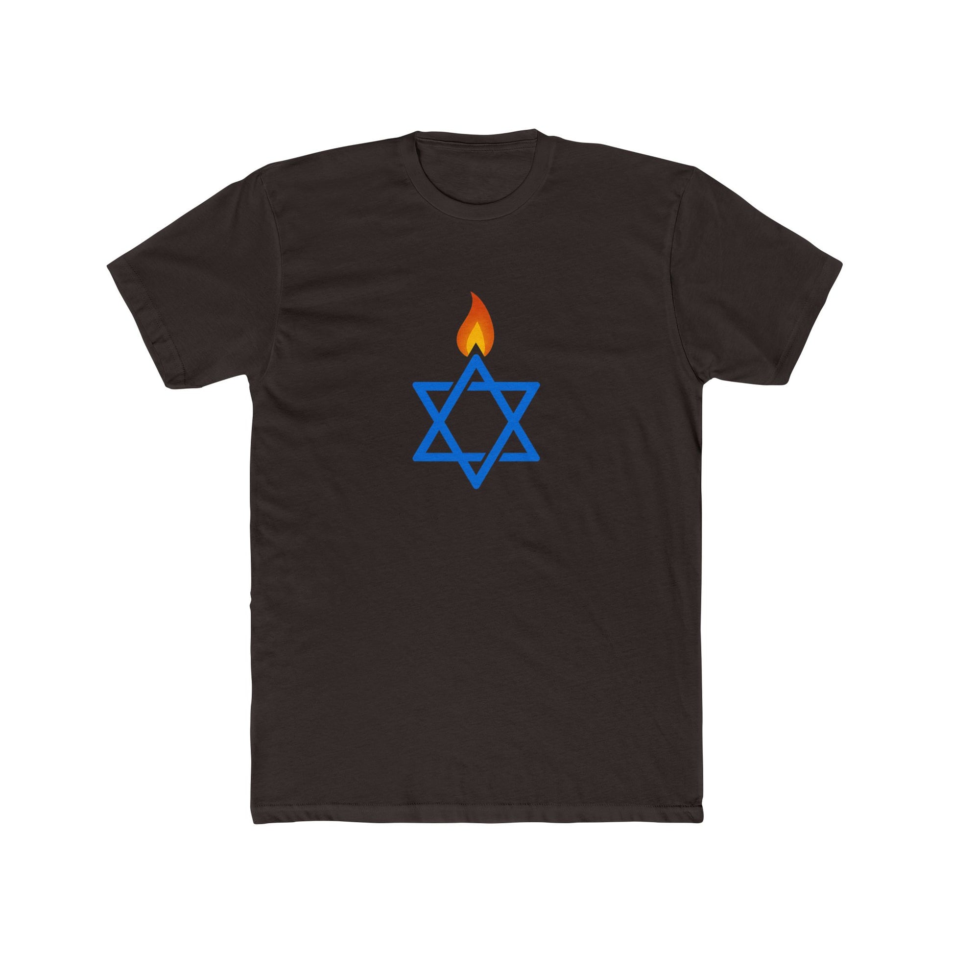 Fire Stars Of David Unisex Cotton Crew Tee - American Zionist