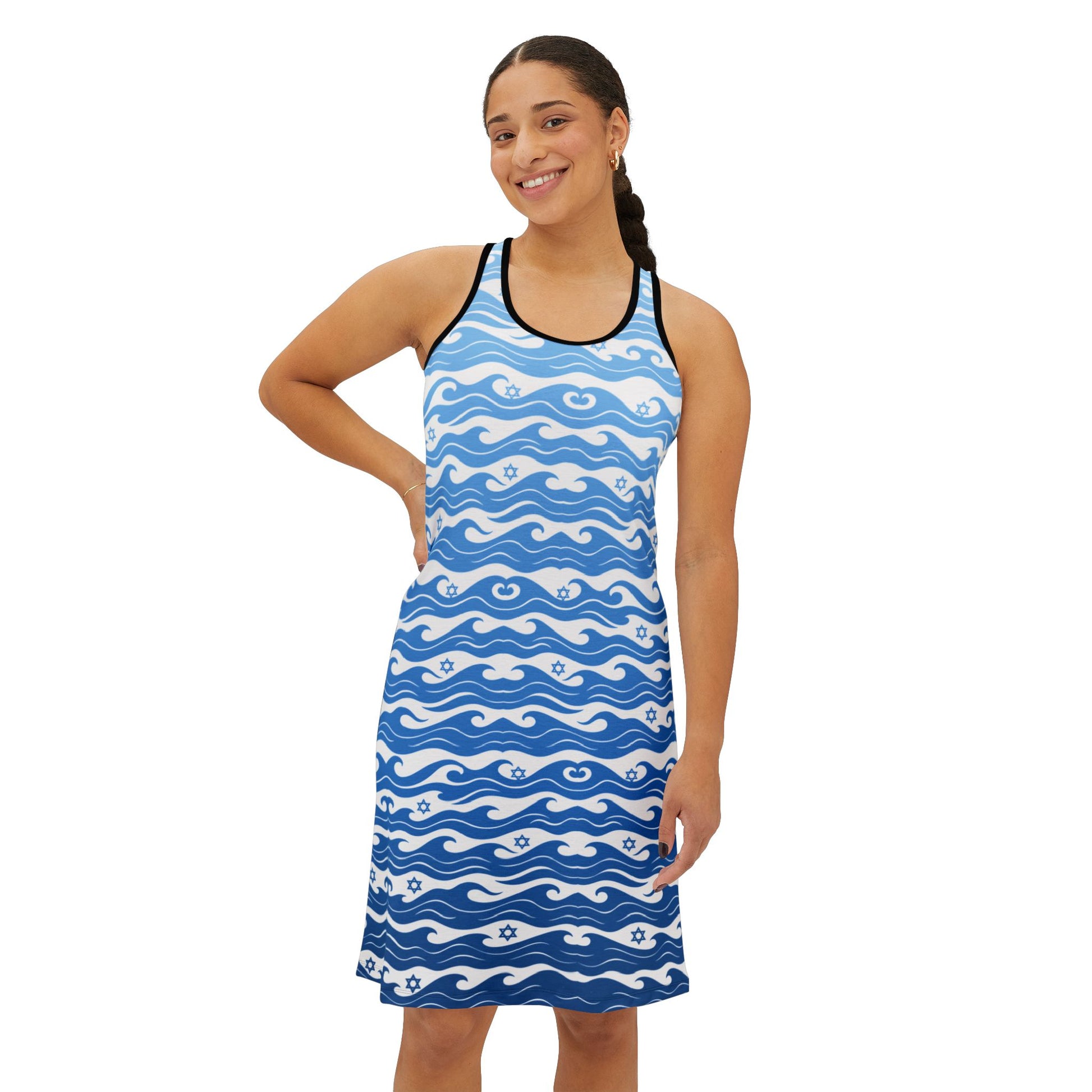 Waves of the Land Women's Racerback Dress (AOP) - American Zionist