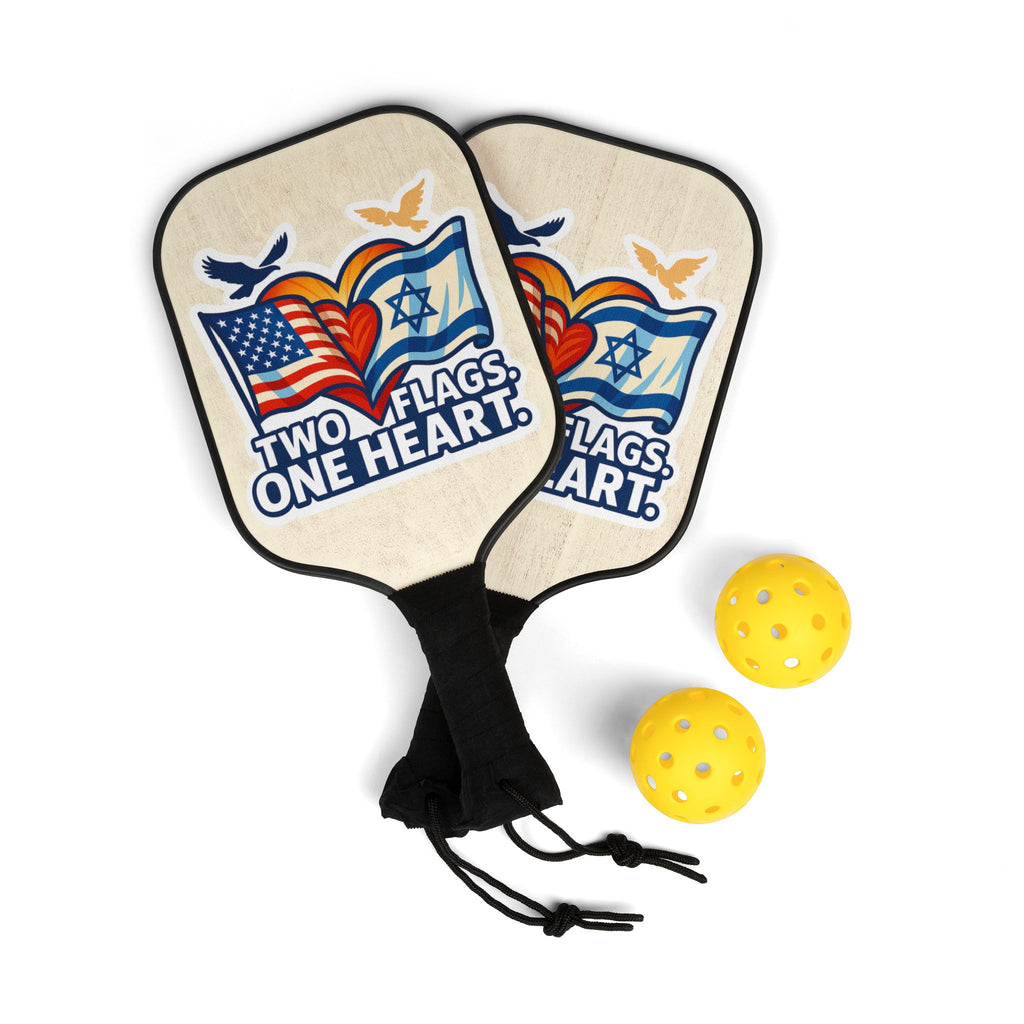 Two Flags One Heart Pickleball Kit - American Zionist
