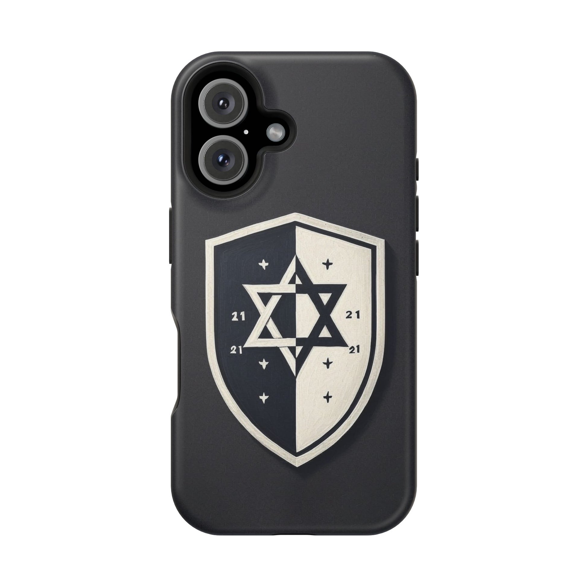 Black and White Shield Magnetic Tough Cases - American Zionist