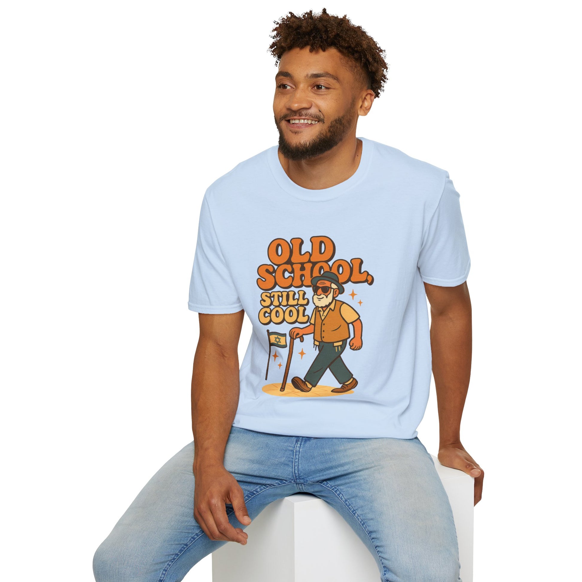 Old School Grandpa Softstyle T-Shirt - American Zionist