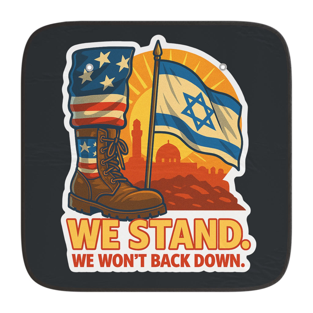 We Stand Car Sun Shades - American Zionist