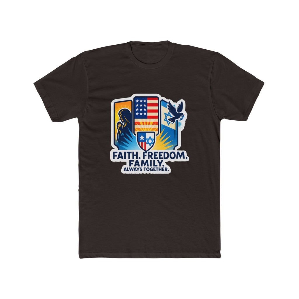 Faith Freedom Family Unisex Cotton Crew Tee - American Zionist