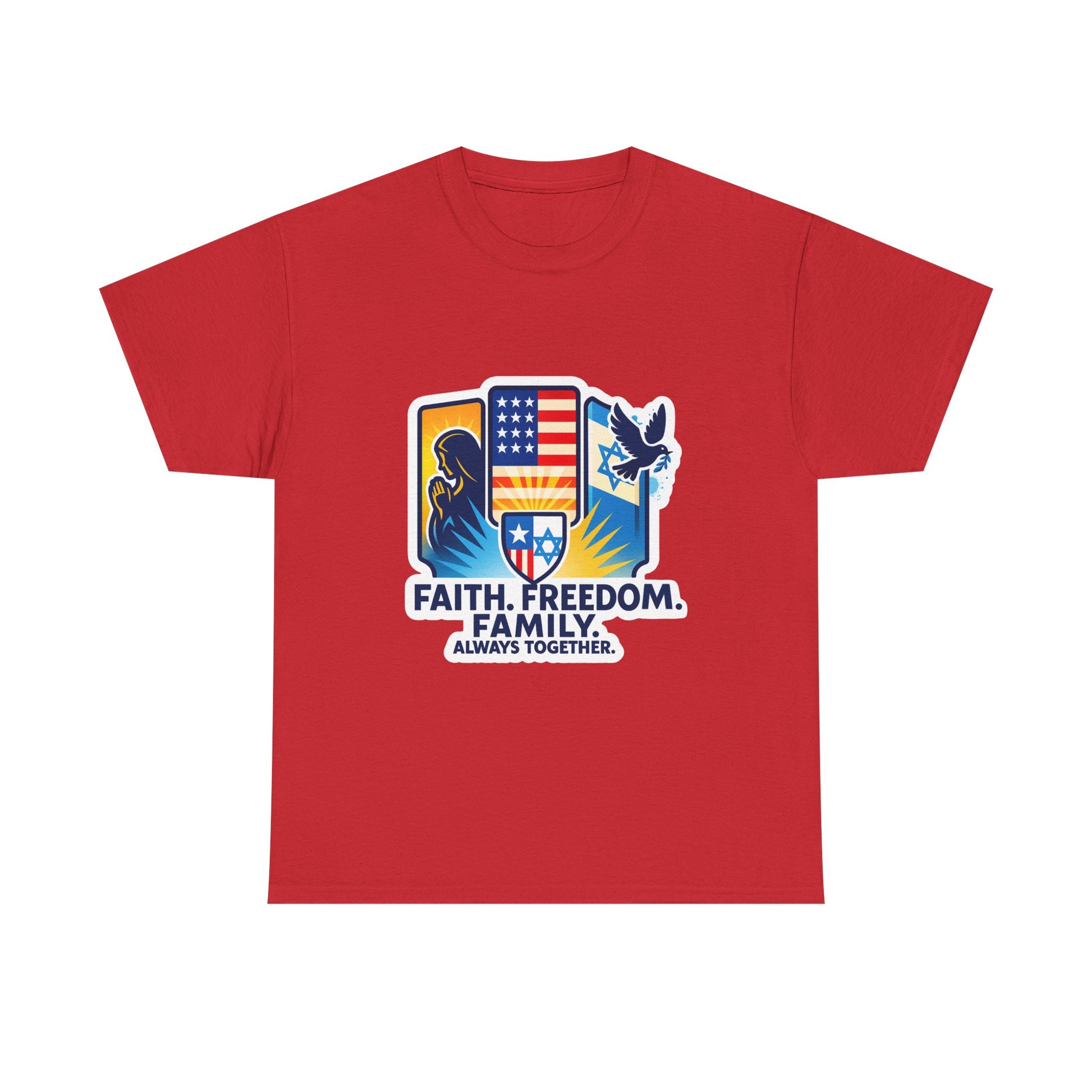 Shield Of Togetherness Unisex Heavy Cotton Tee - American Zionist