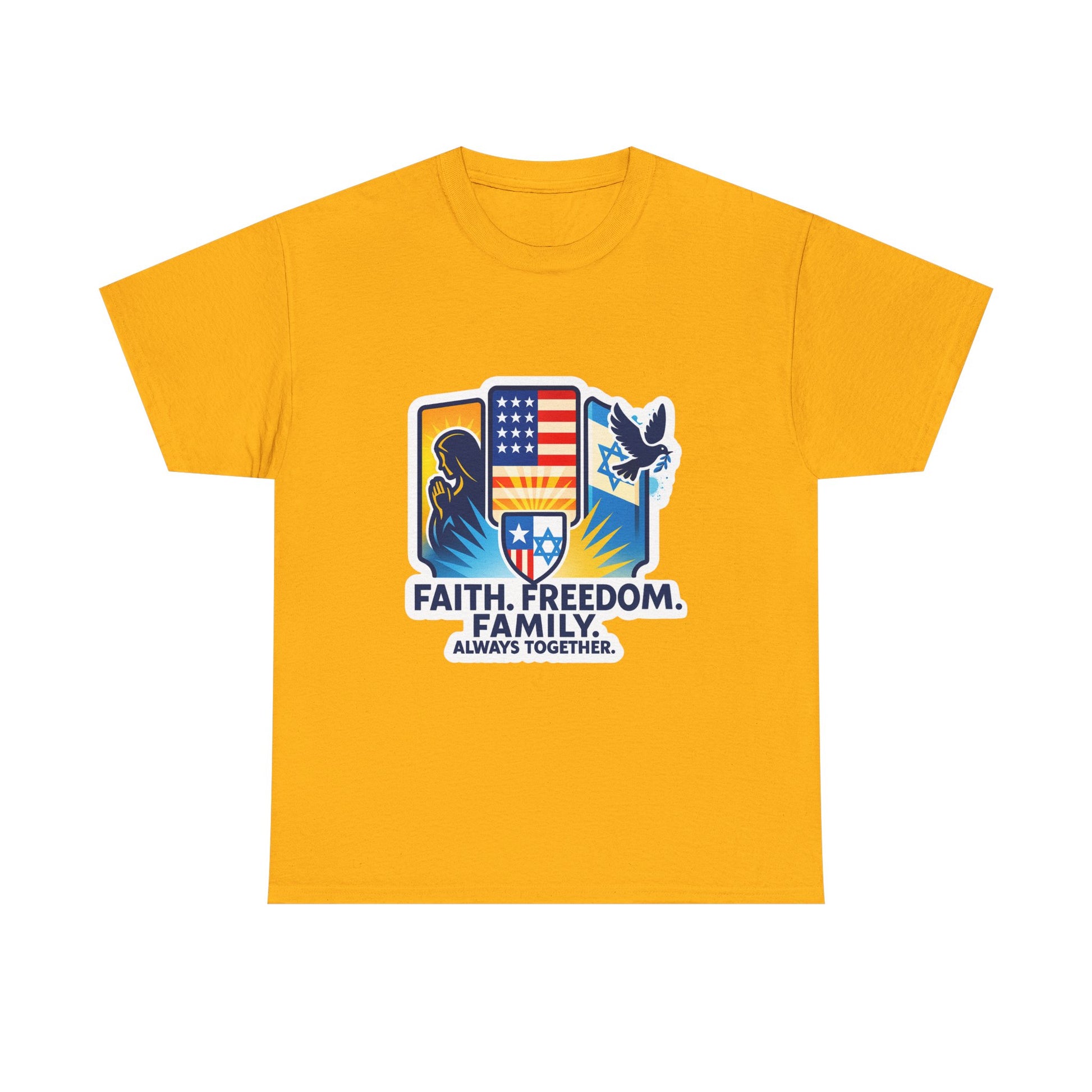 Shield Of Togetherness Unisex Heavy Cotton Tee - American Zionist