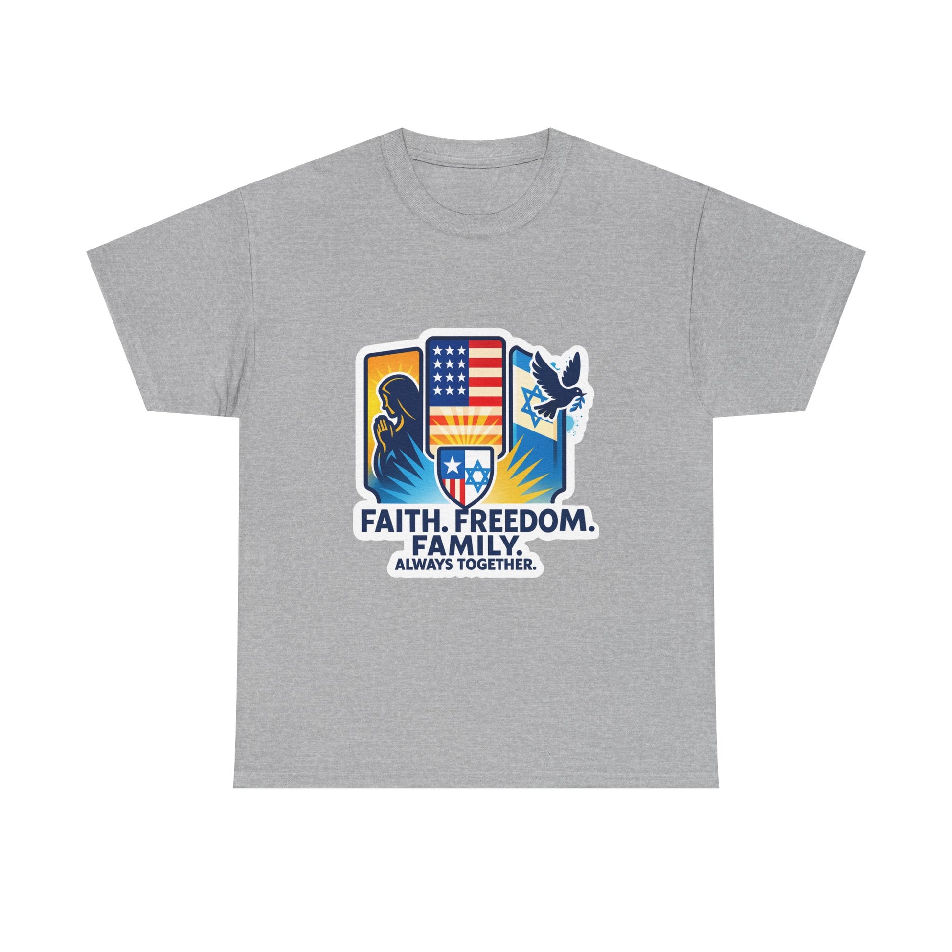 Shield Of Togetherness Unisex Heavy Cotton Tee - American Zionist