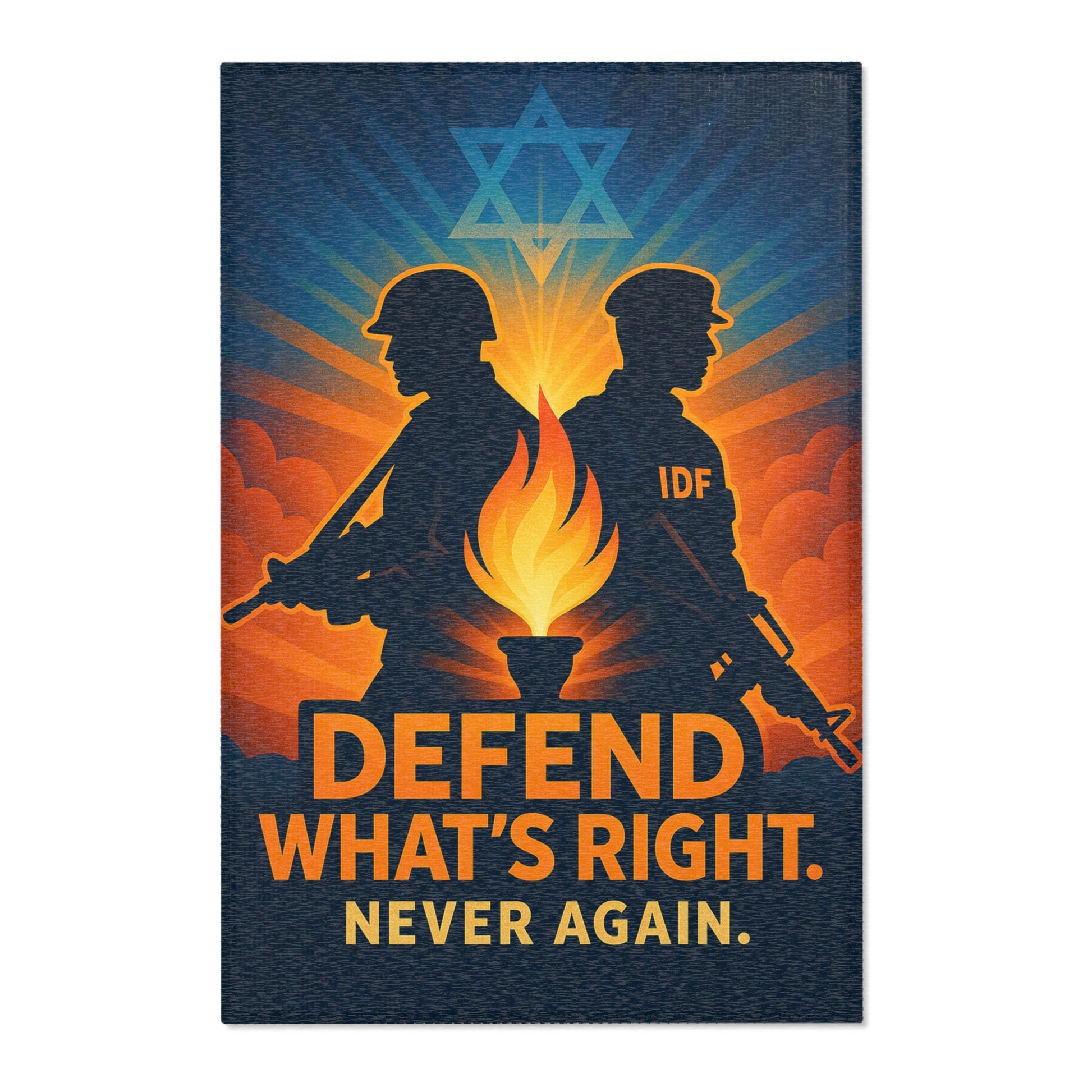 Defend Whats Right Area Rugs - American Zionist