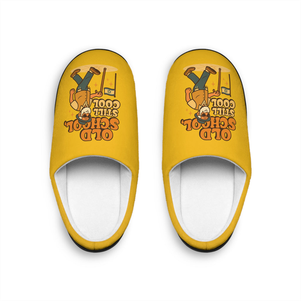 Old School Grandpa Men's Indoor Slippers - American Zionist