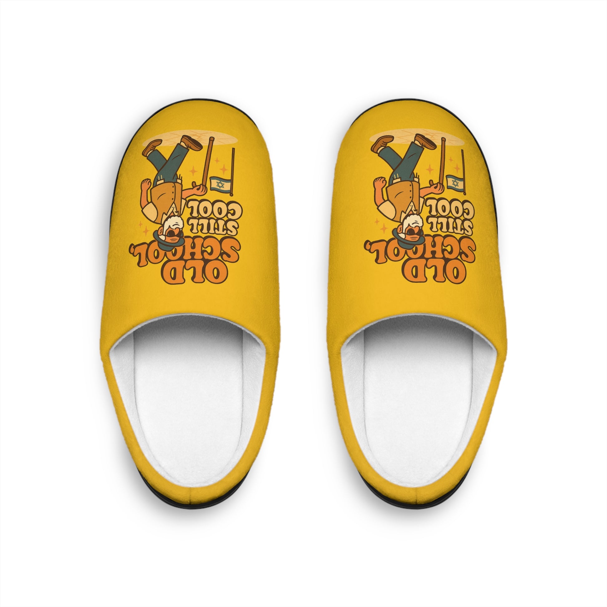 Old School Grandpa Men's Indoor Slippers - American Zionist