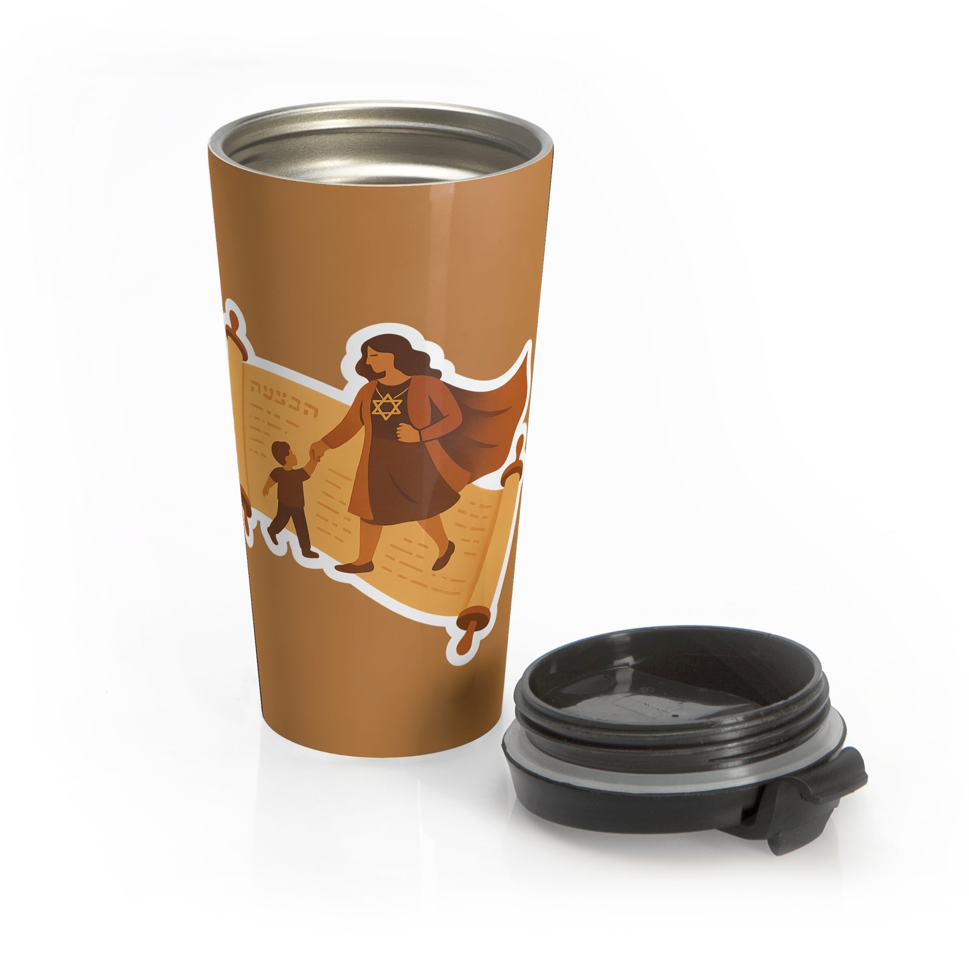 Mom Scroll Stainless Steel Travel Mug - American Zionist