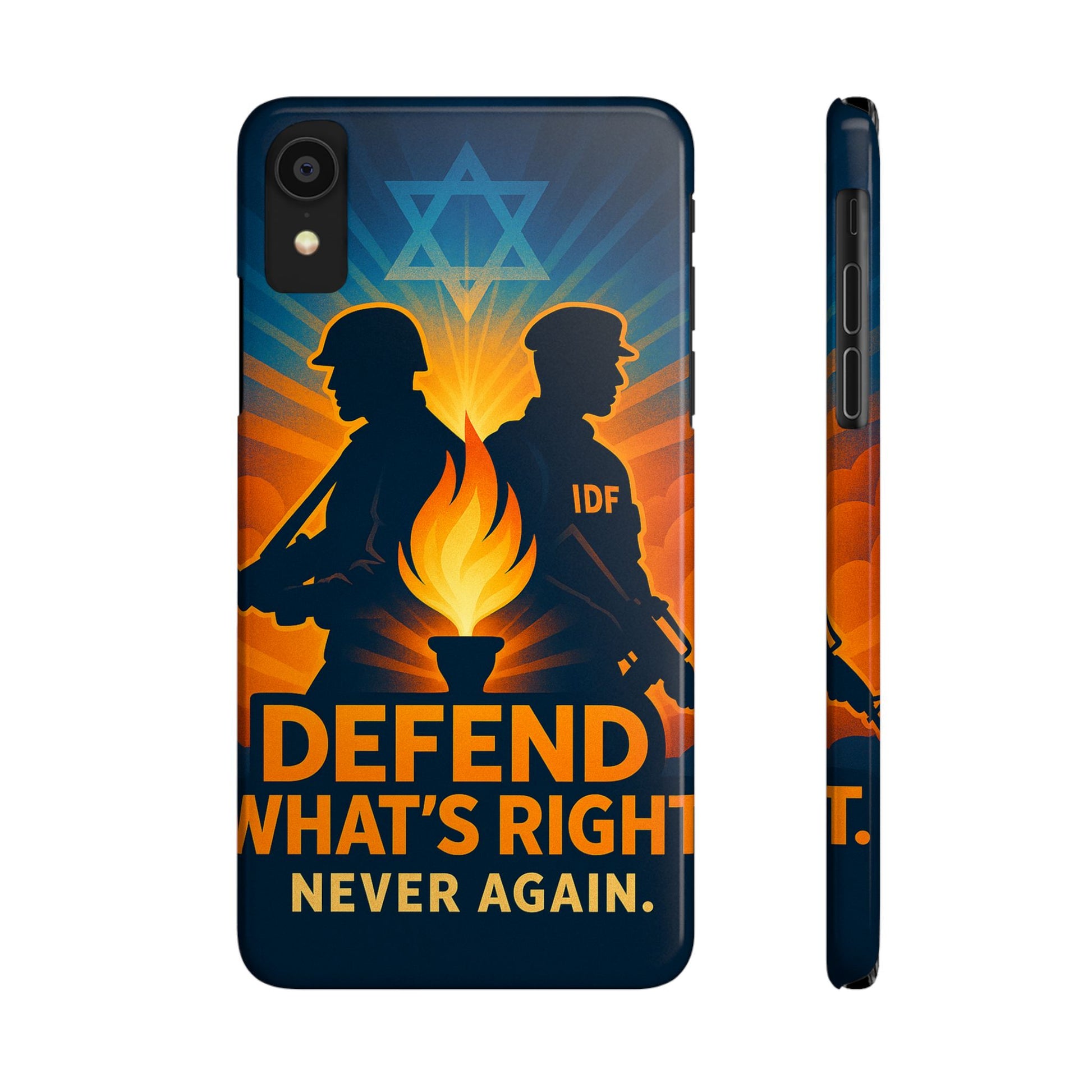 Defend What's Right Slim Phone Cases - American Zionist