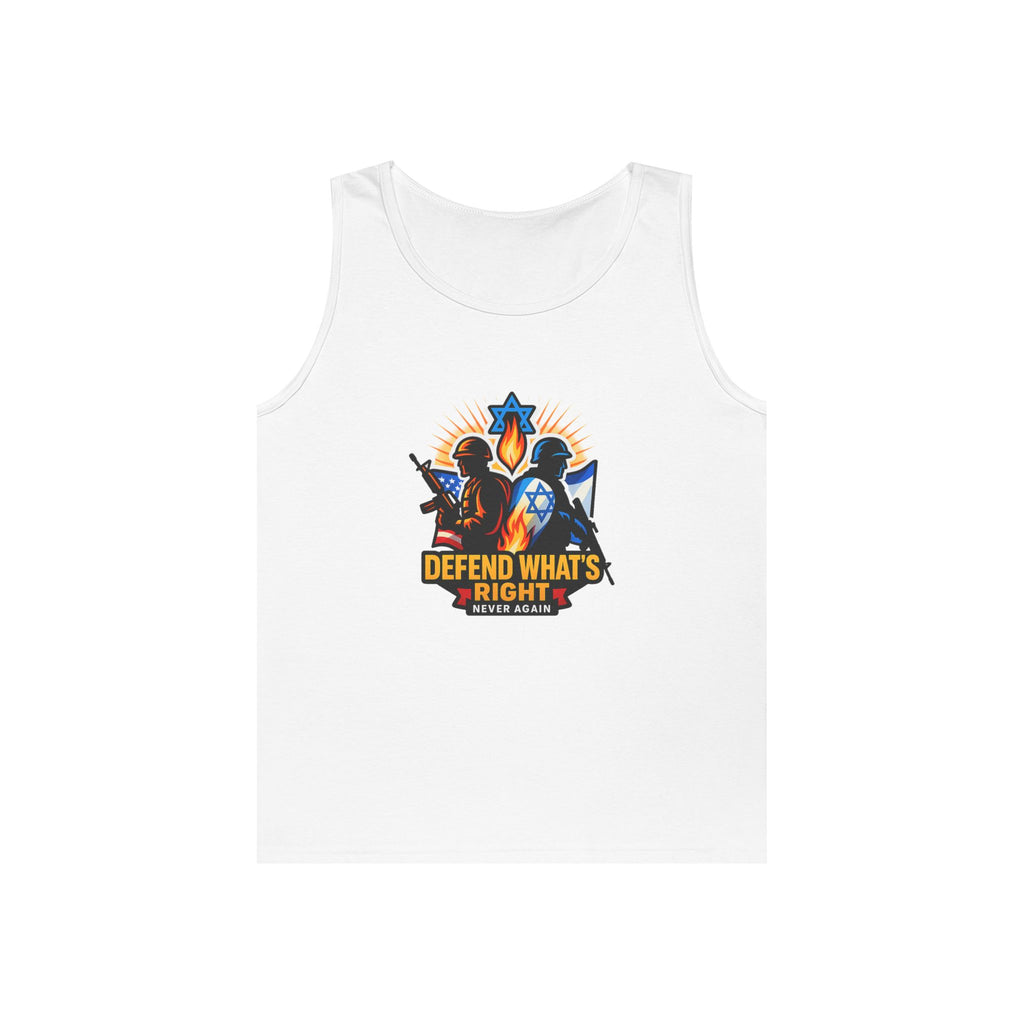 Defend Whats Right Unisex Heavy Cotton Tank Top - American Zionist