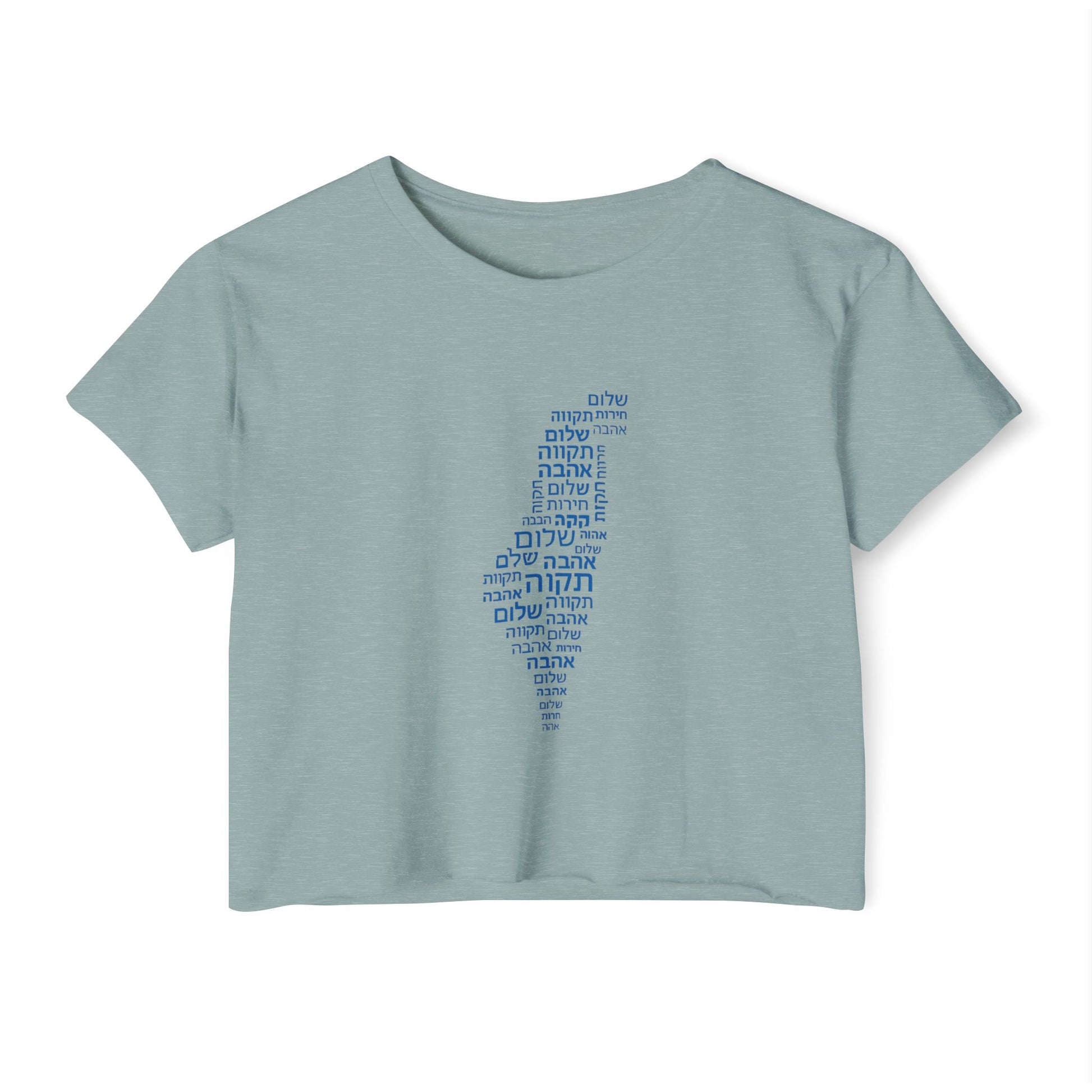 Hebrew Letters Women's Festival Crop Top - American Zionist