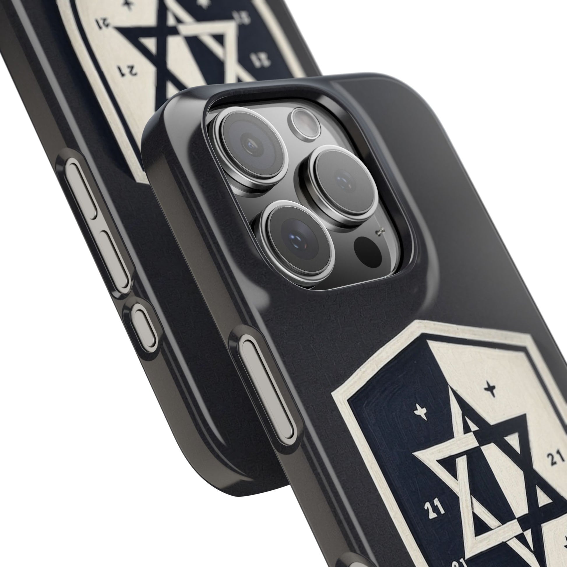 Black and White Shield Slim Phone Cases - American Zionist