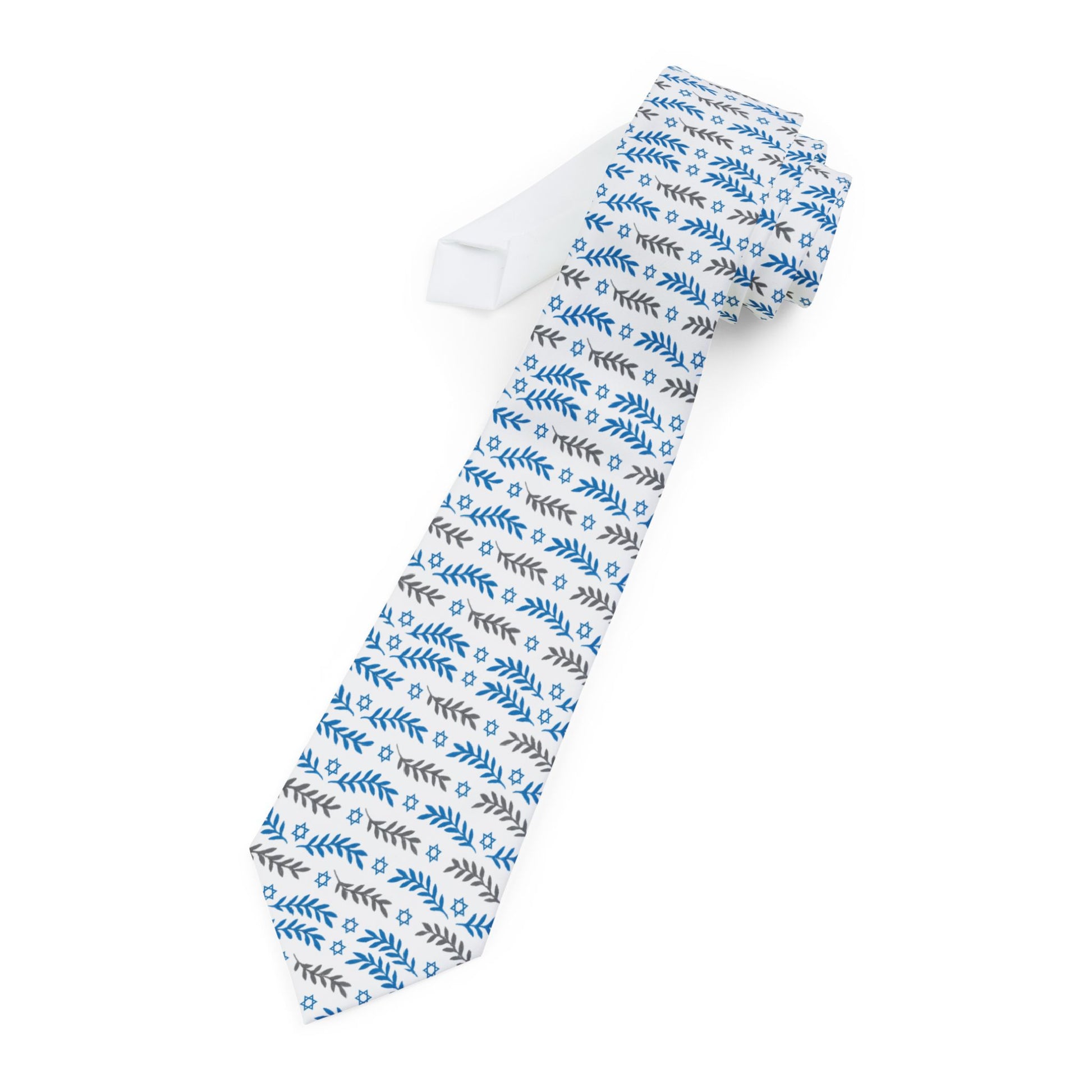 Olive And Shield Necktie - American Zionist