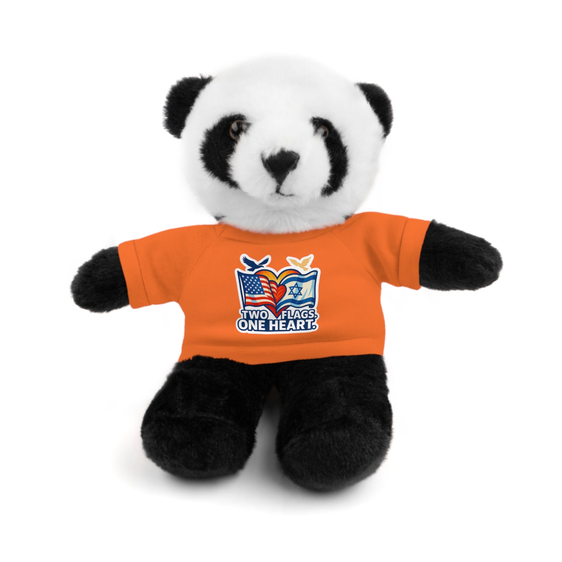 Two Flags. One Heart Stuffed Animals with Tee - American Zionist