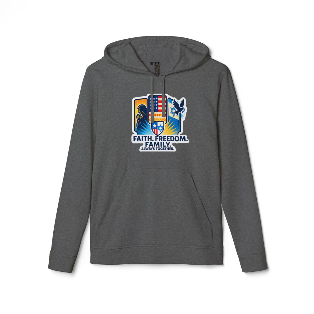 Faith Freedom Family adidas Unisex Fleece Hoodie - American Zionist