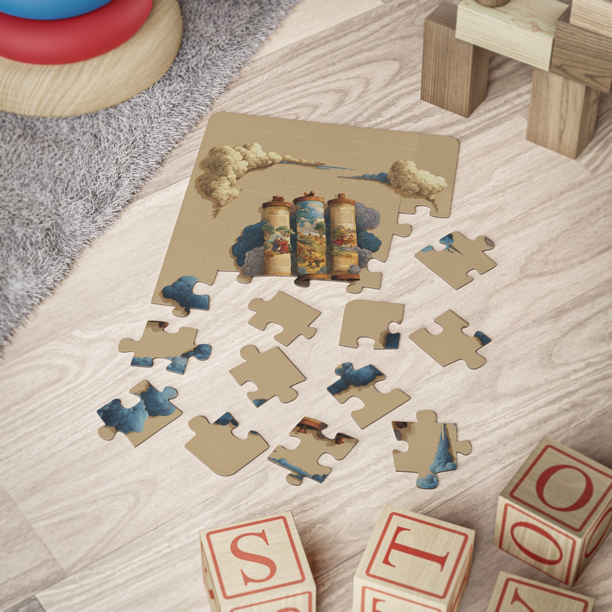 Cloudy Scroll of Moses Kids' Puzzle, 30 - Piece - American Zionist