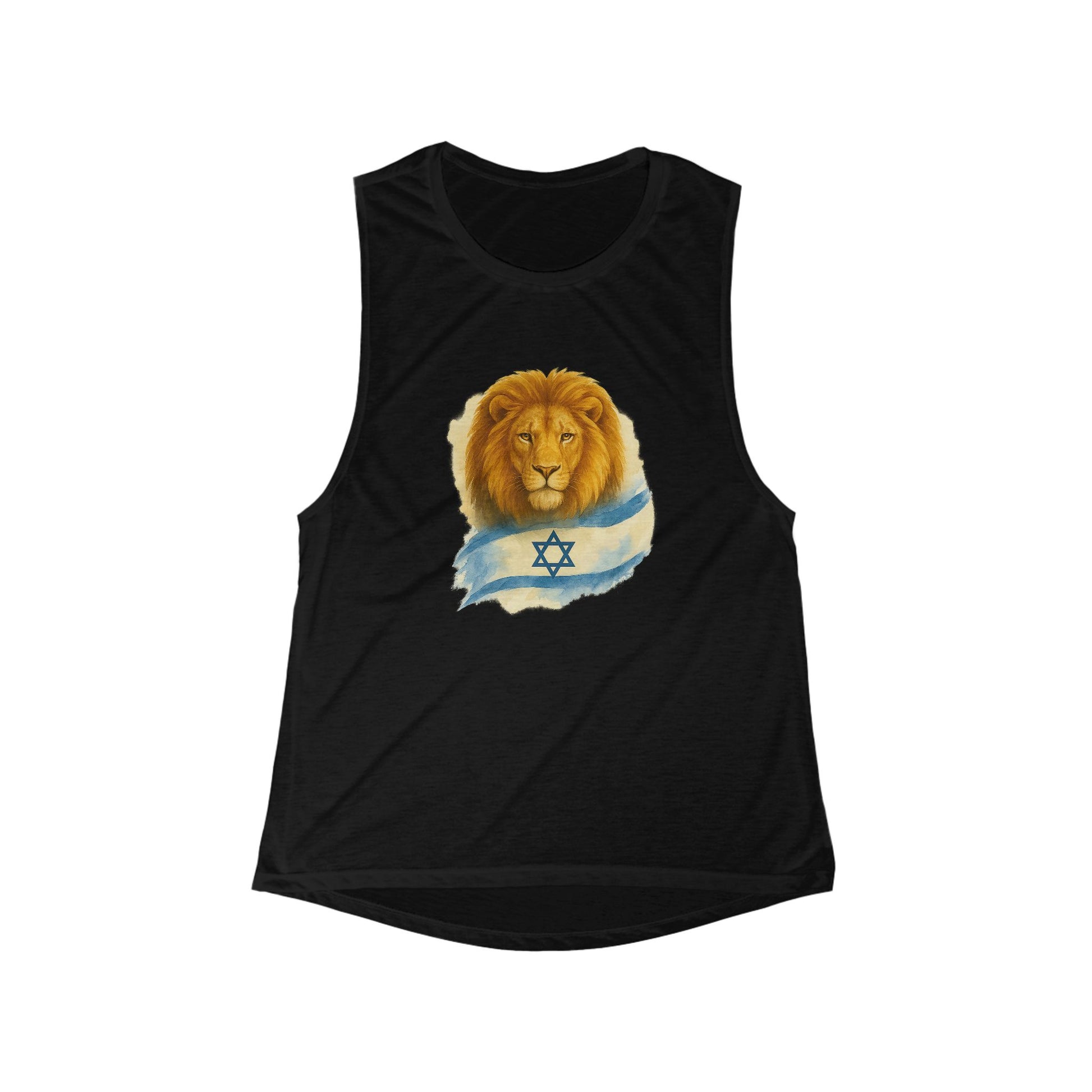 Lion Of Israel Women's Flowy Scoop Muscle Tank - American Zionist