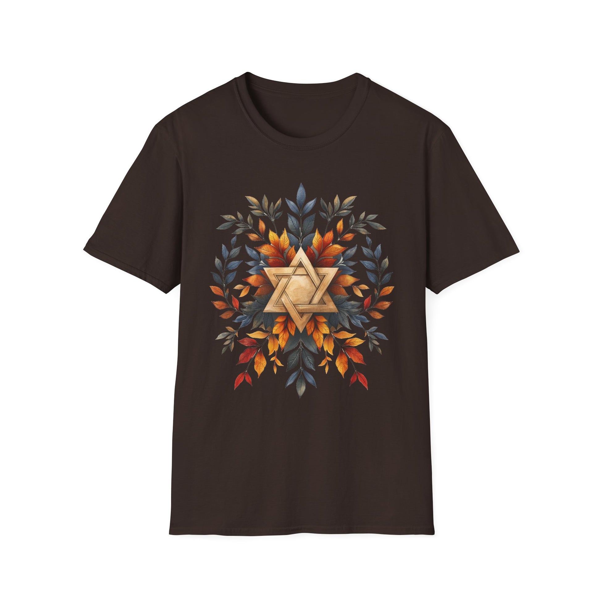 Star of David Wreath Unisex Softstyle T-Shirt - American Zionist